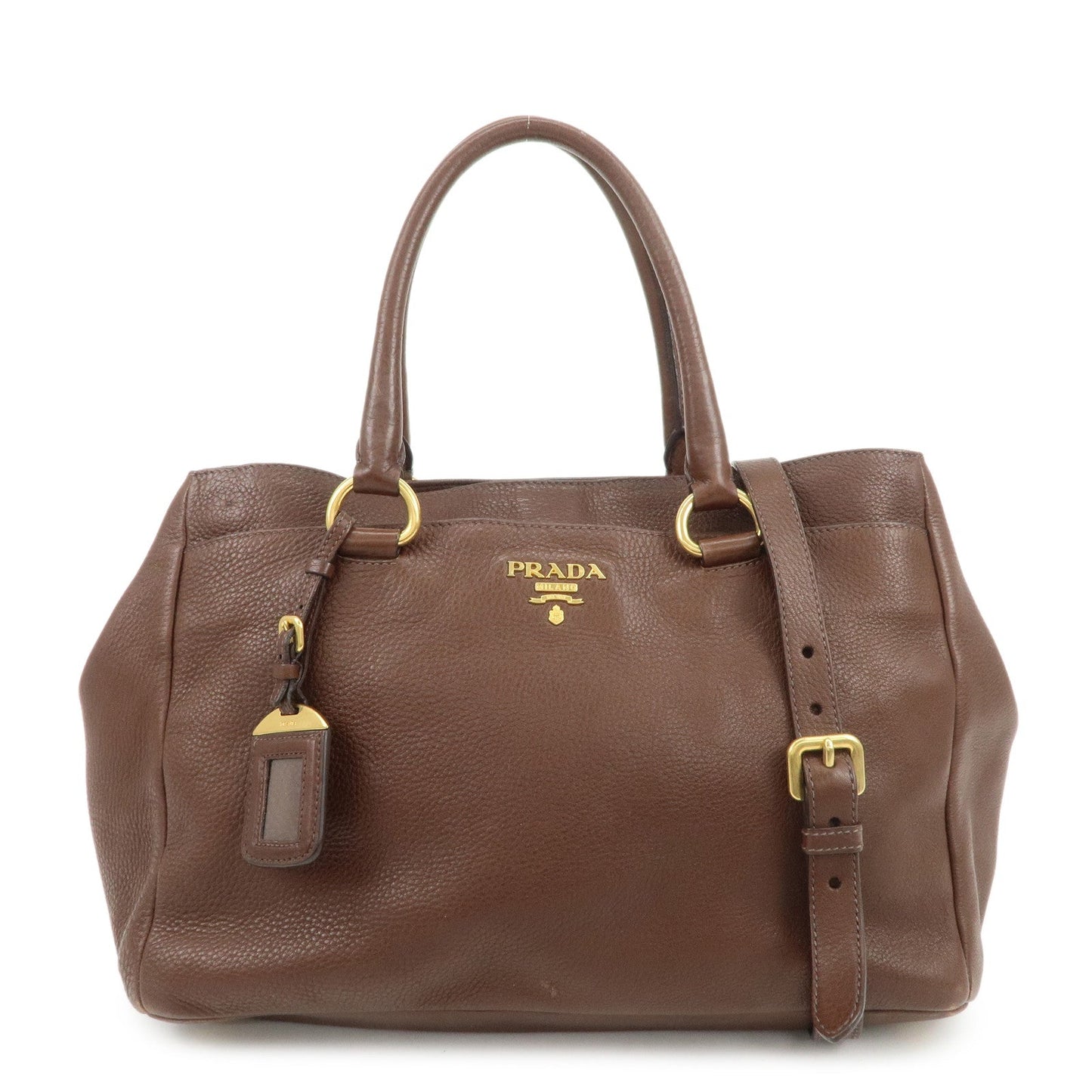 Tote Bag Daino 2Way Shoulder Bag Leather Vitello Brown