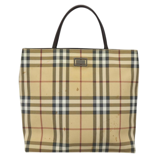 Burberry Nova Check Tote Bag Canvas Beige Tote Bag 40