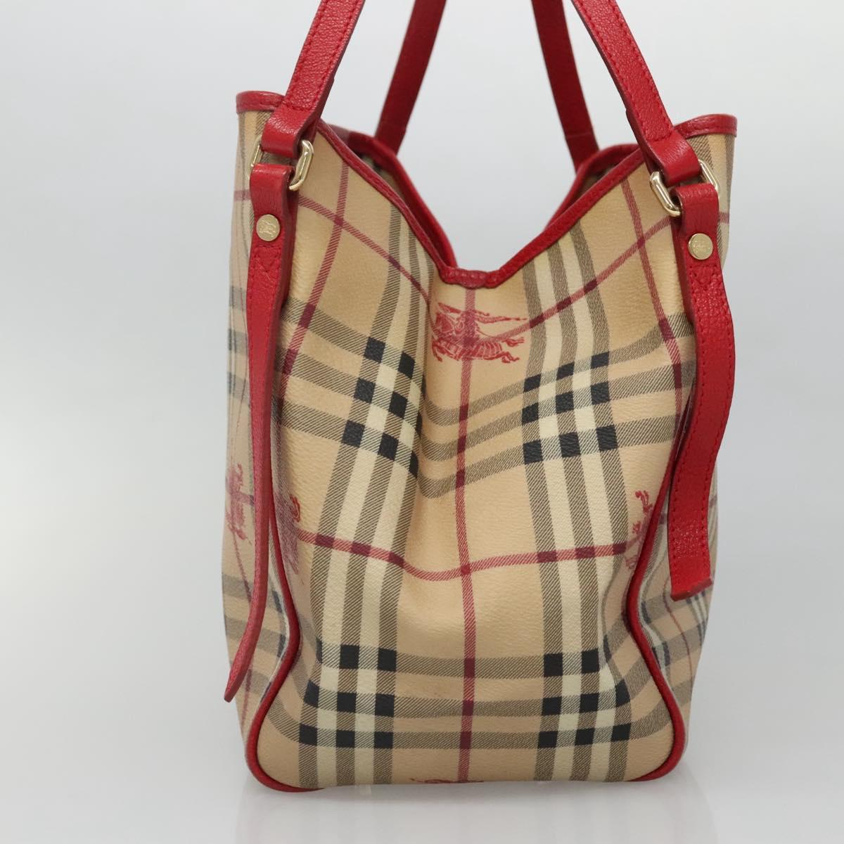Burberry Haymarket Shoulder Bag Canvas Beige Shoulder Bag 11
