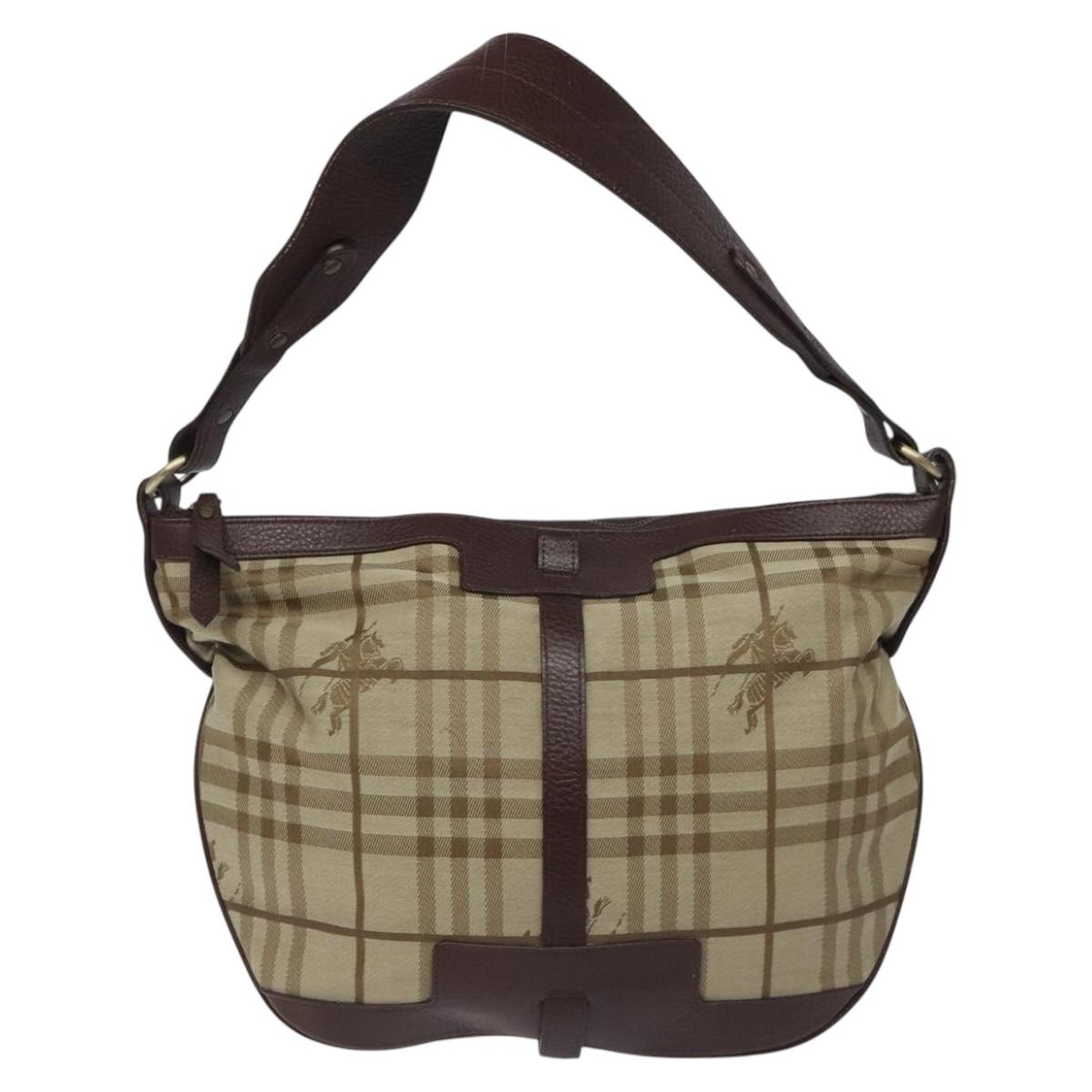 Burberry Nova Check Shoulder Bag Canvas Black Canvas Shoulder Bag