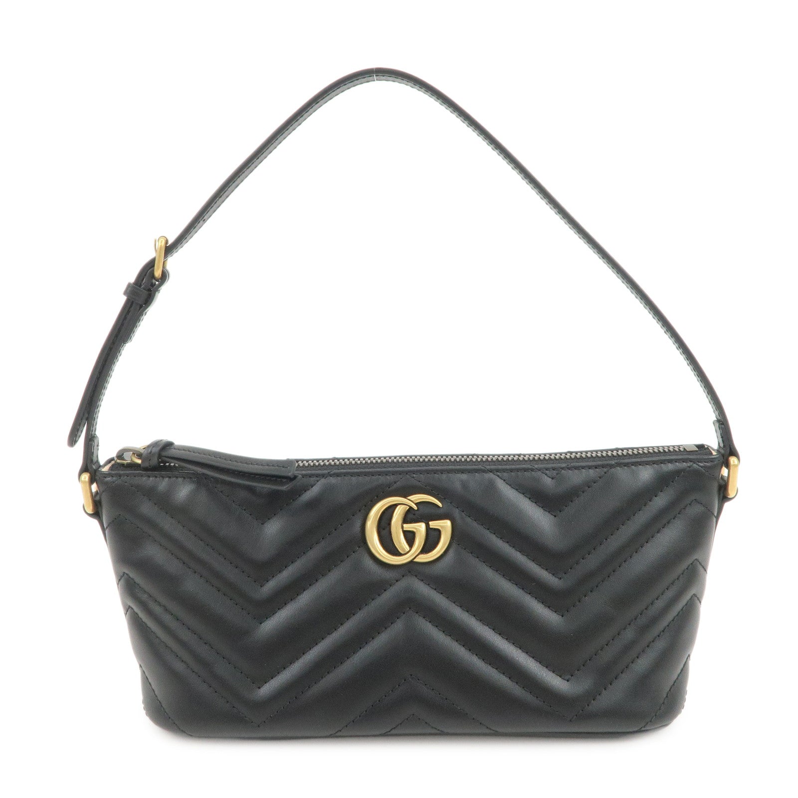 GUCCI Boat Bag GG Marmont Leather Shoulder Bag Hand Bag 739166