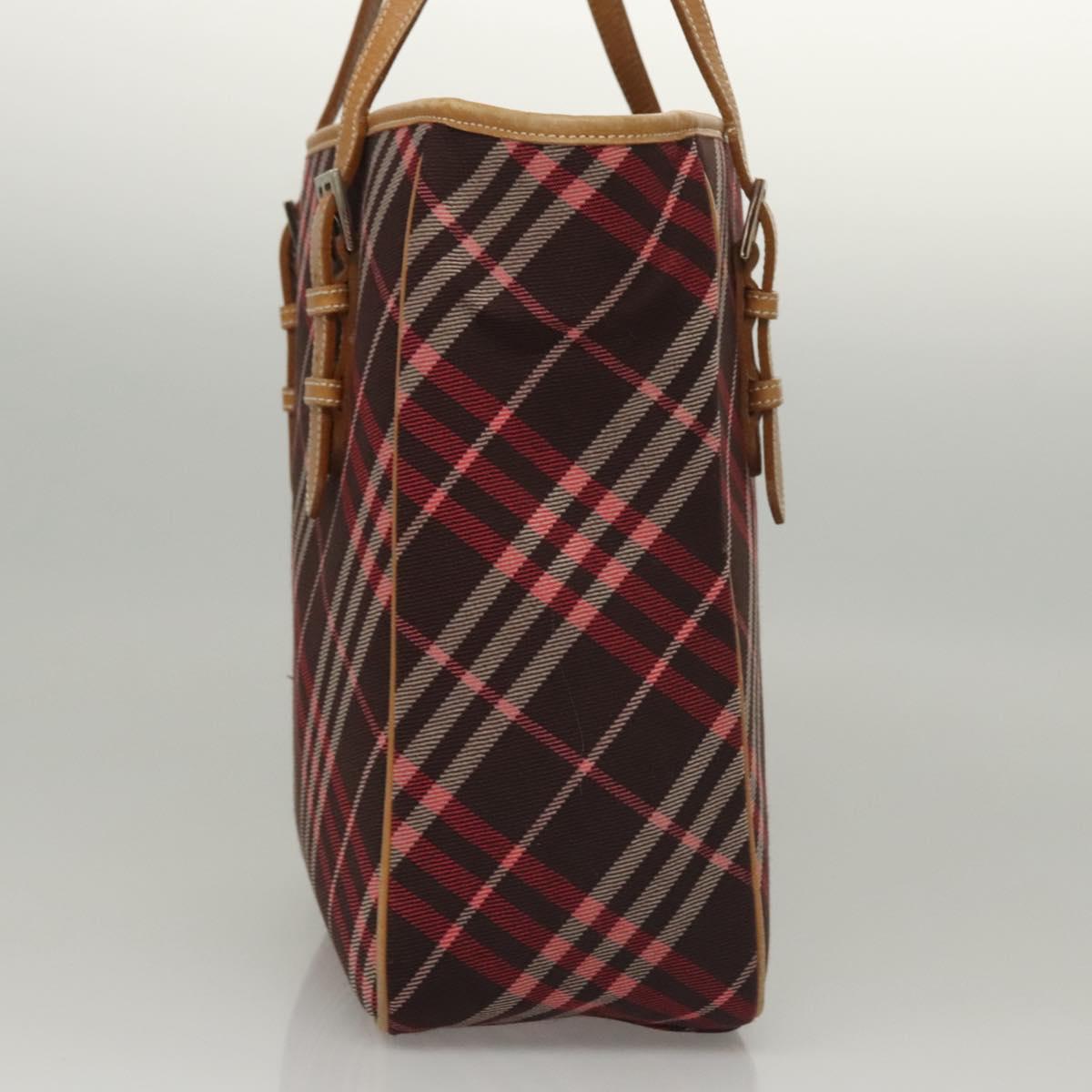 Burberry Nova Check Tote Bag Canvas Pink
