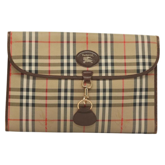 Burberry Nova Check Clutch Bag Canvas Beige Clutch Bag 14