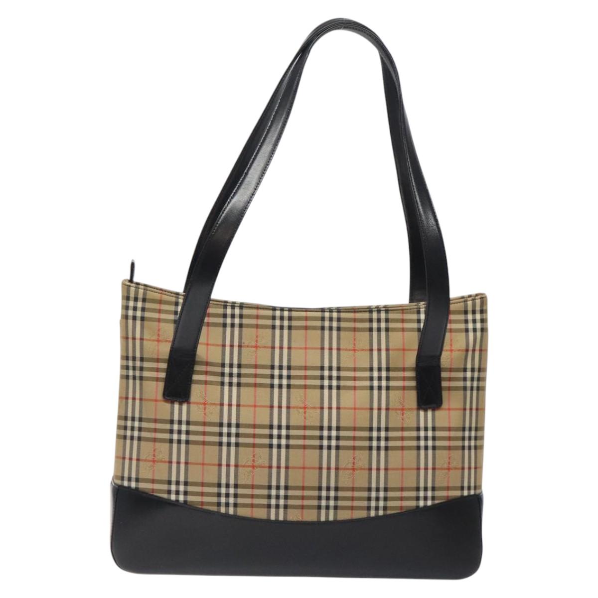 Burberry Nova Check Tote Bag Canvas Beige Tote Bag 9