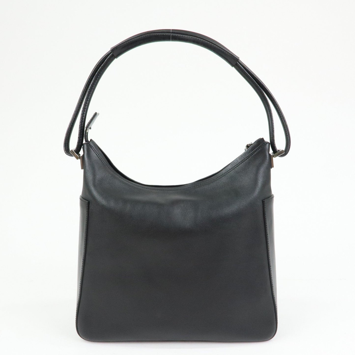 GUCCI Leather Shoulder Bag Hand Bag Black 001?3766