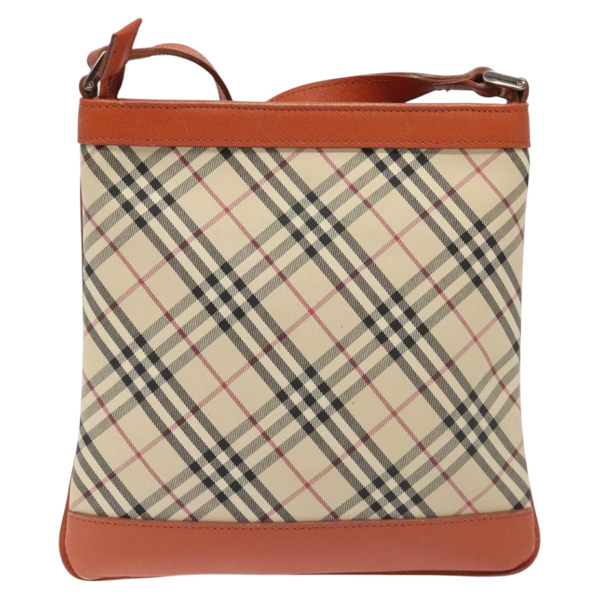 Burberry Nova Check Shoulder Bag Canvas Beige