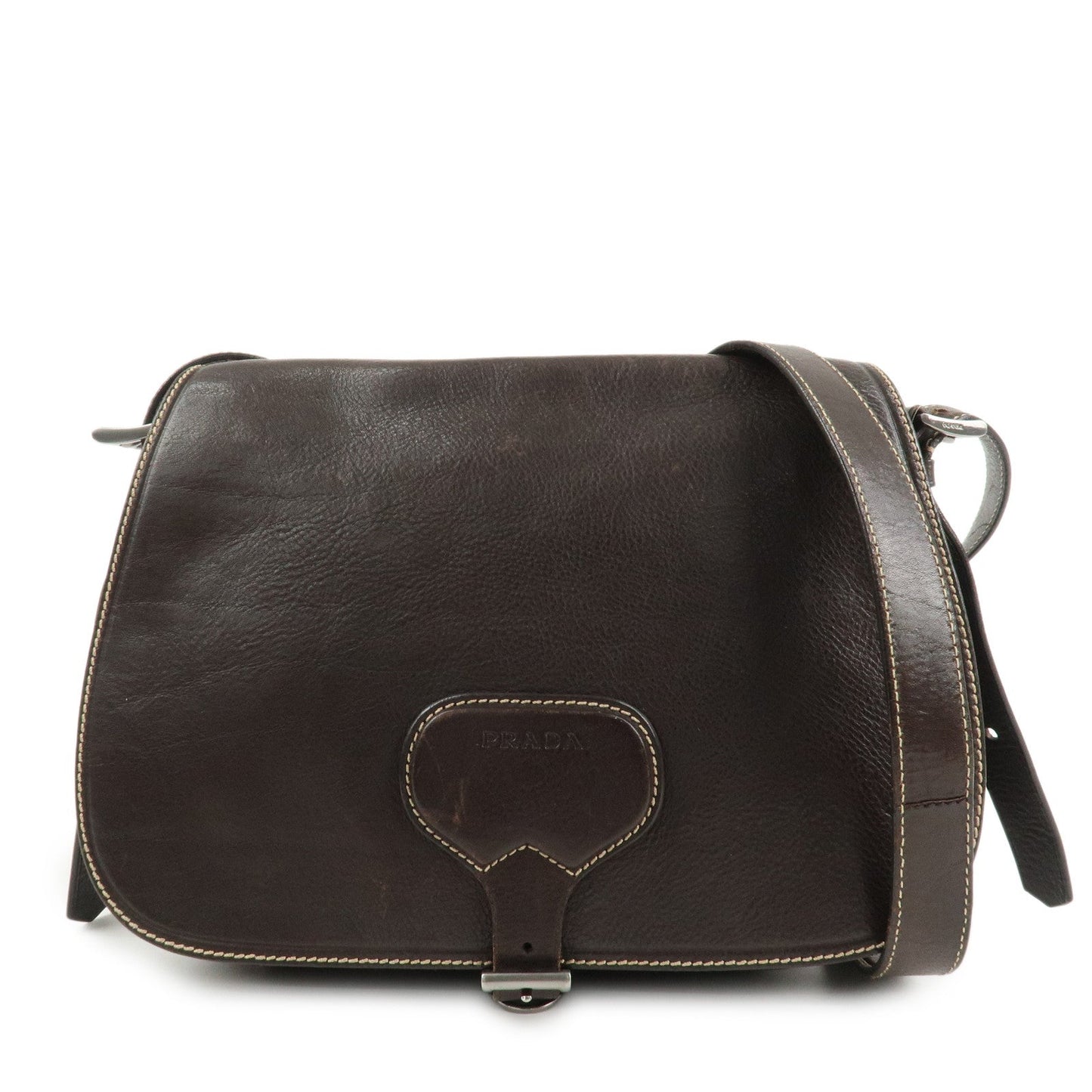 Crossbody Bag Shoulder Bag Leather Brown Logo