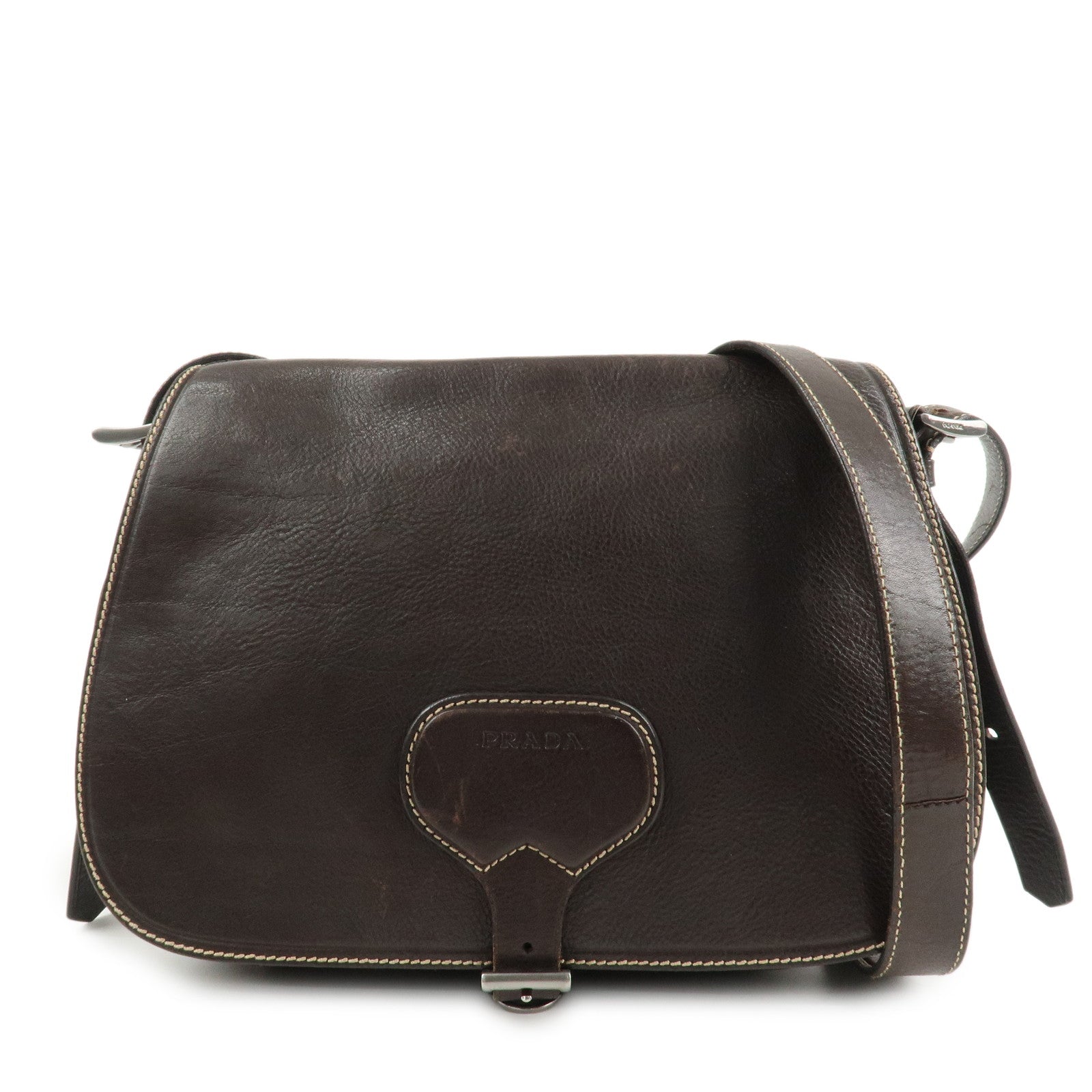 Crossbody Bag Shoulder Bag Leather Brown Logo