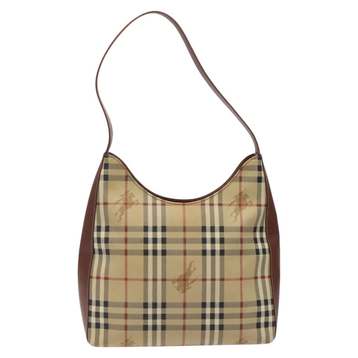 Burberry Haymarket Shoulder Bag Canvas Beige Shoulder Bag 2
