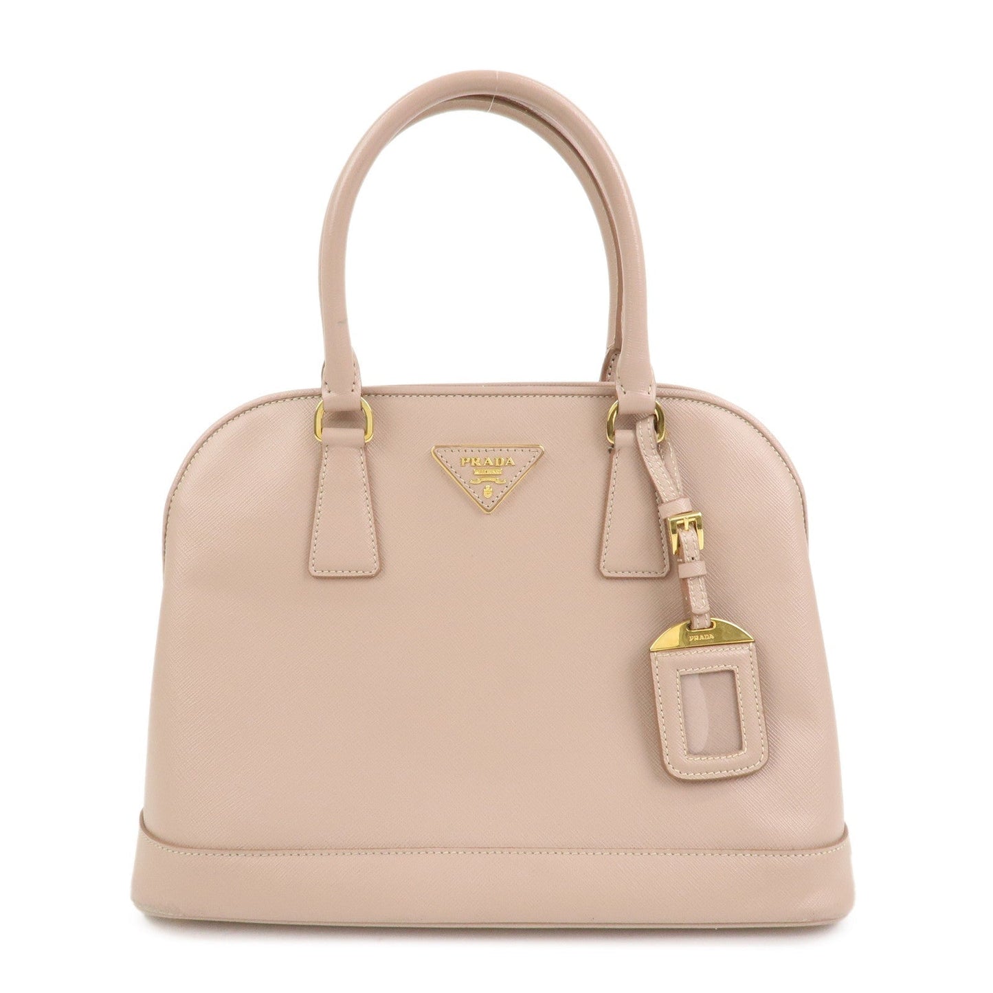 Triangle 2Way Bag Hand Bag Leather Saffiano Pink Handbag