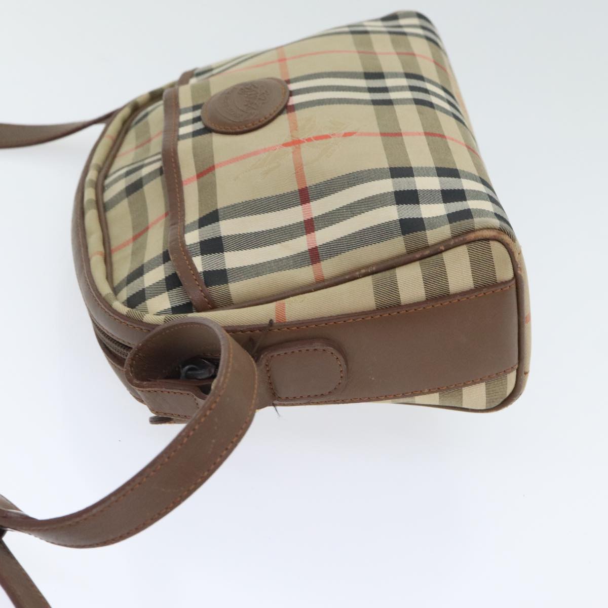 Burberry Nova Check Shoulder Bag Canvas Beige Shoulder Bag 67