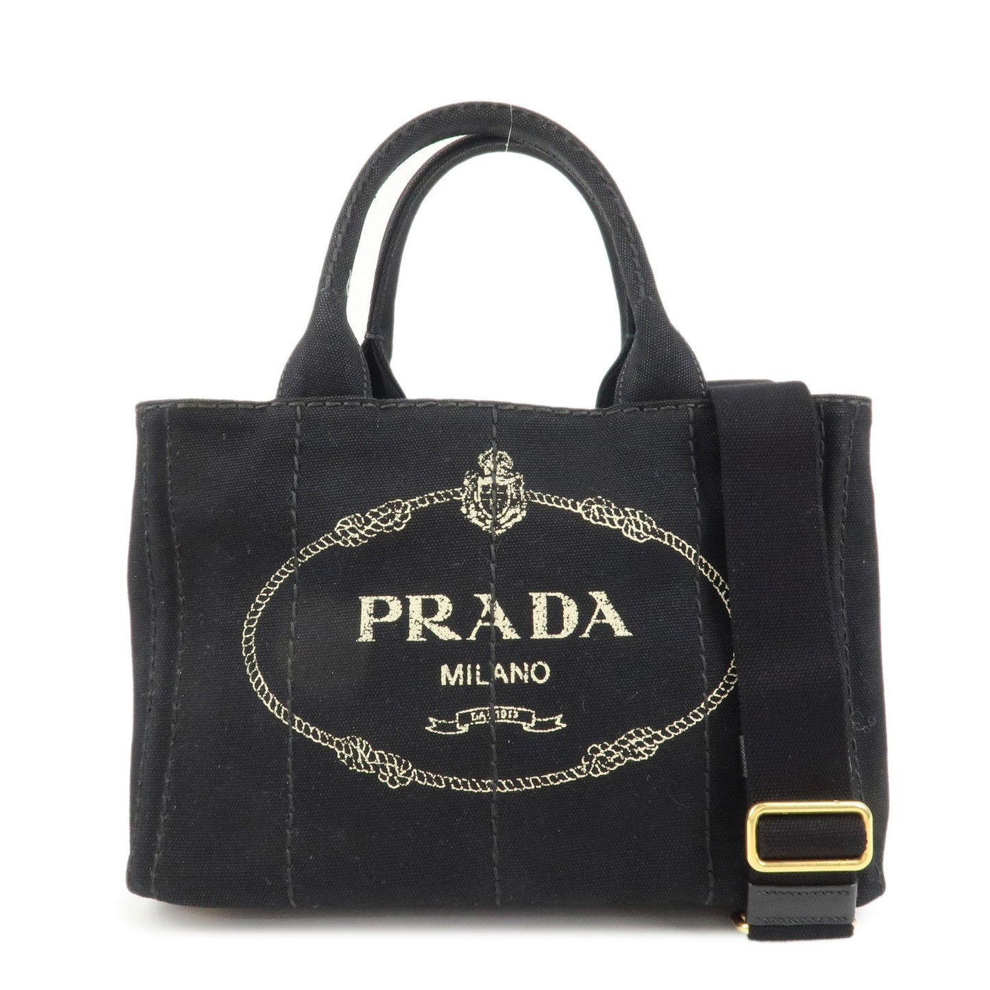 Shoulder Bag Canapa 2Way Bag Hand Bag d Canvas Black Mini