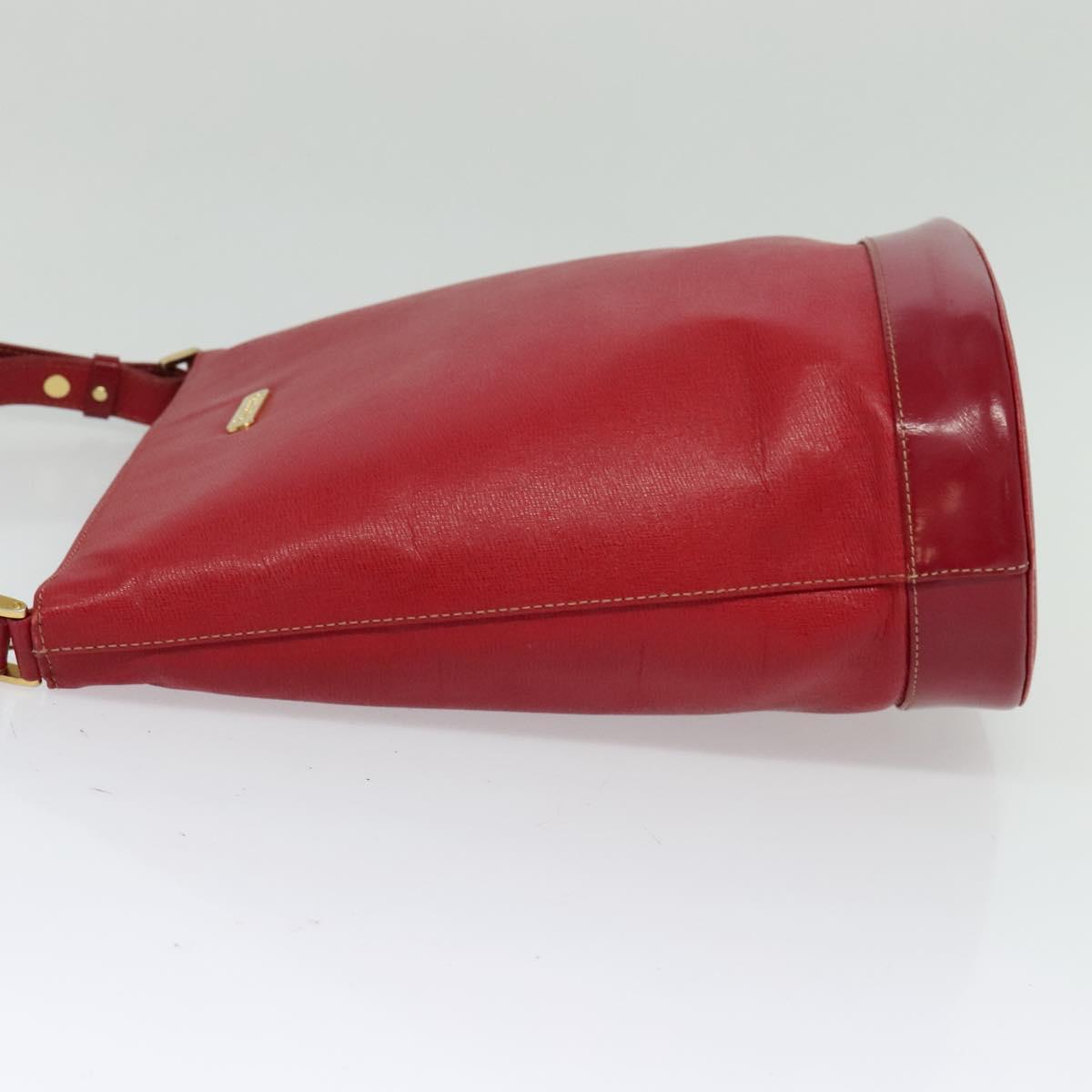 Burberry Nova Check Shoulder Bag Leather Red