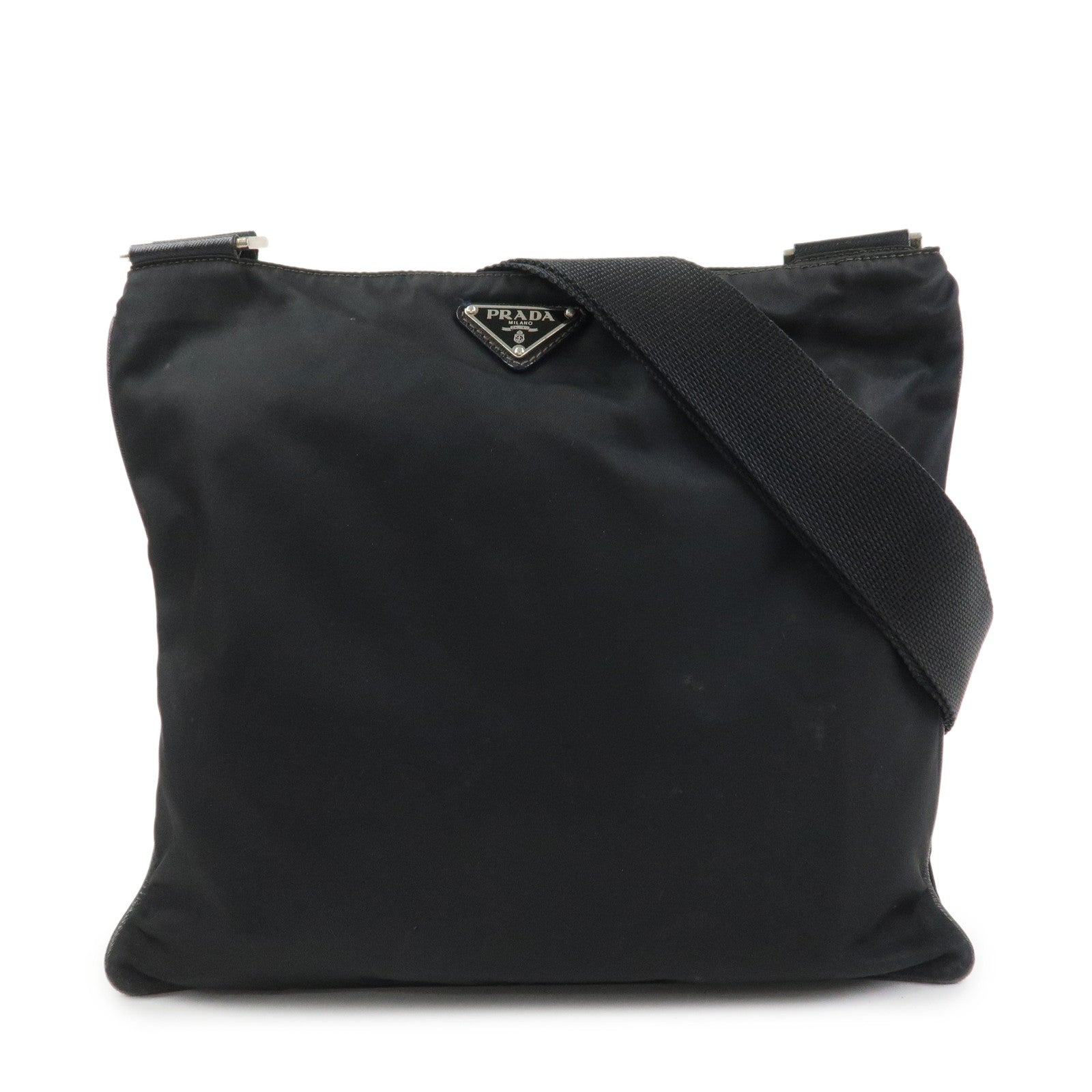 Shoulder Bag Triangle 2 Leather Nylon Saffiano