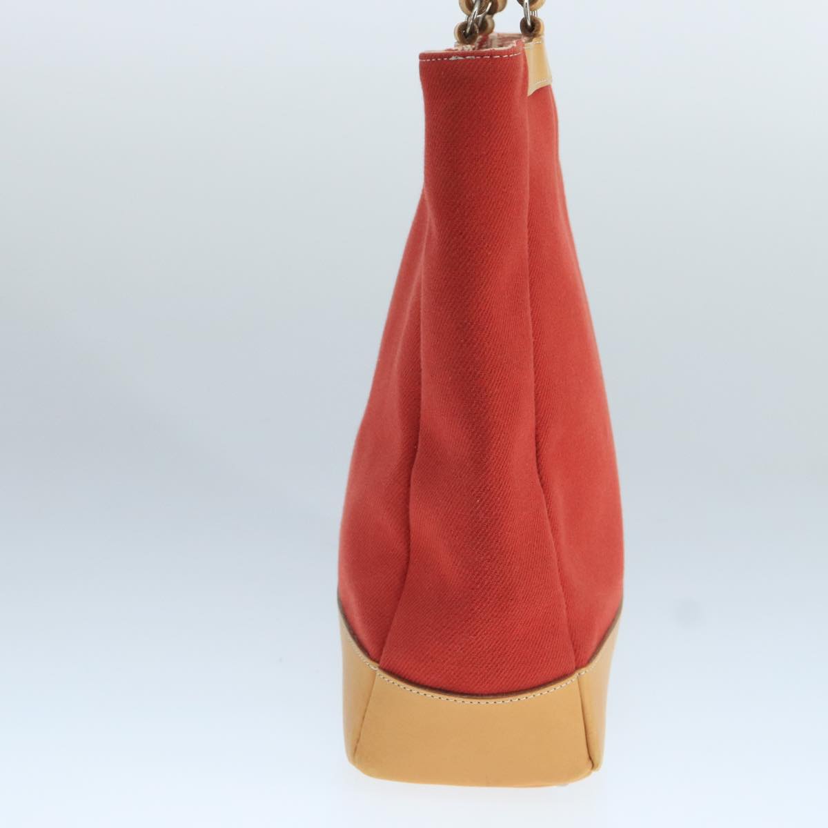 Burberry Label Tote Bag Canvas Blue Red