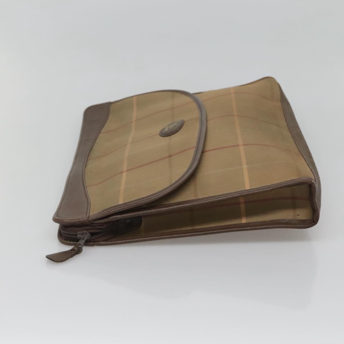 Burberry Clutch Bag Canvas Beige