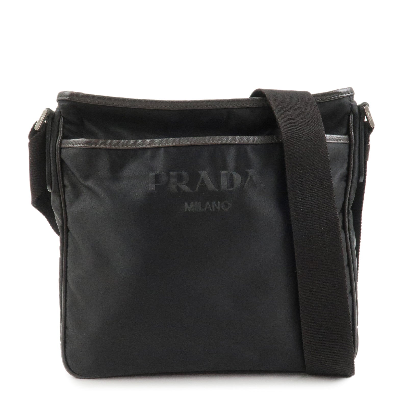 Shoulder Bag Triangle Hand Bag Nylon Black Logo