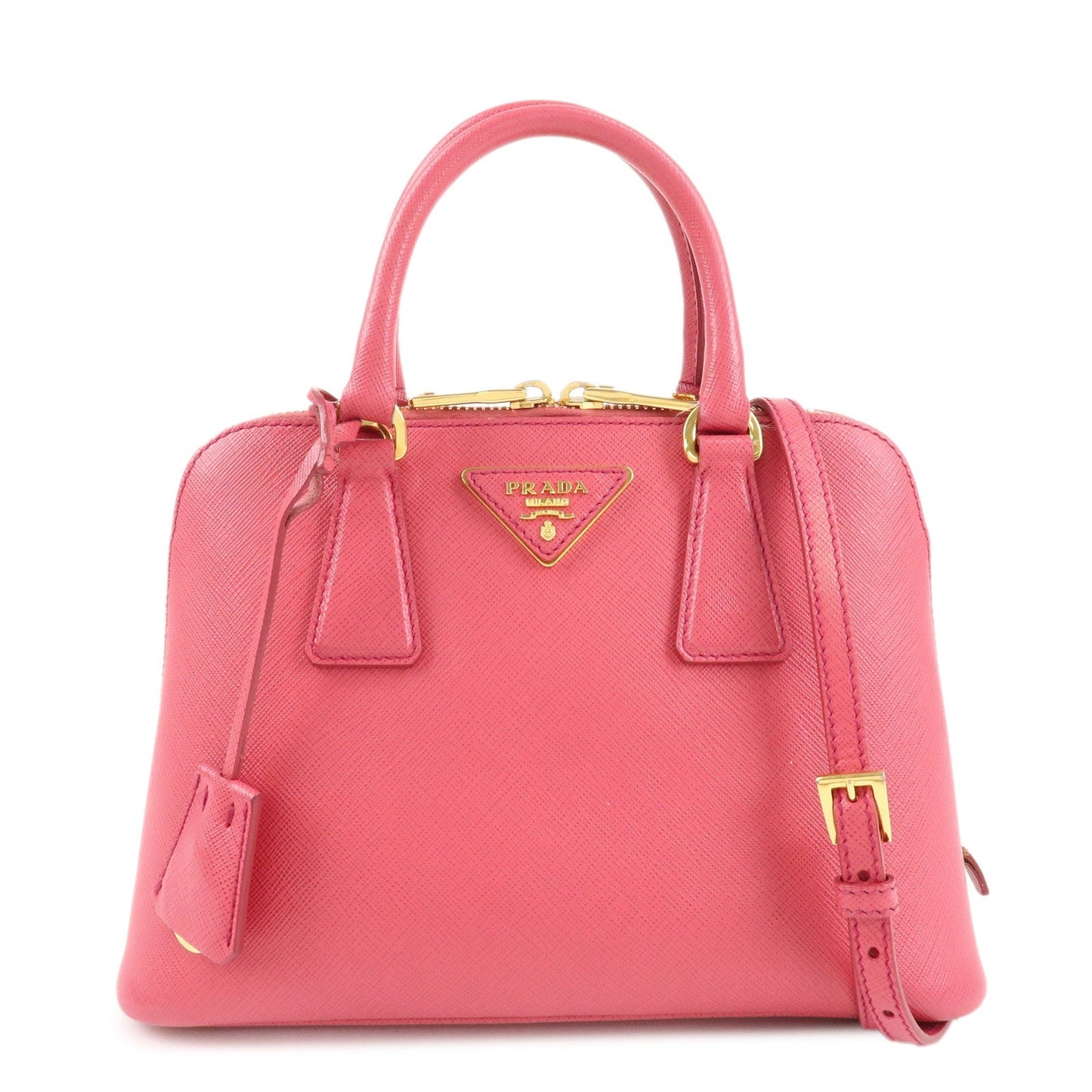 Promenade 2Way Bag Hand Bag d Leather Saffiano Pink Handbag