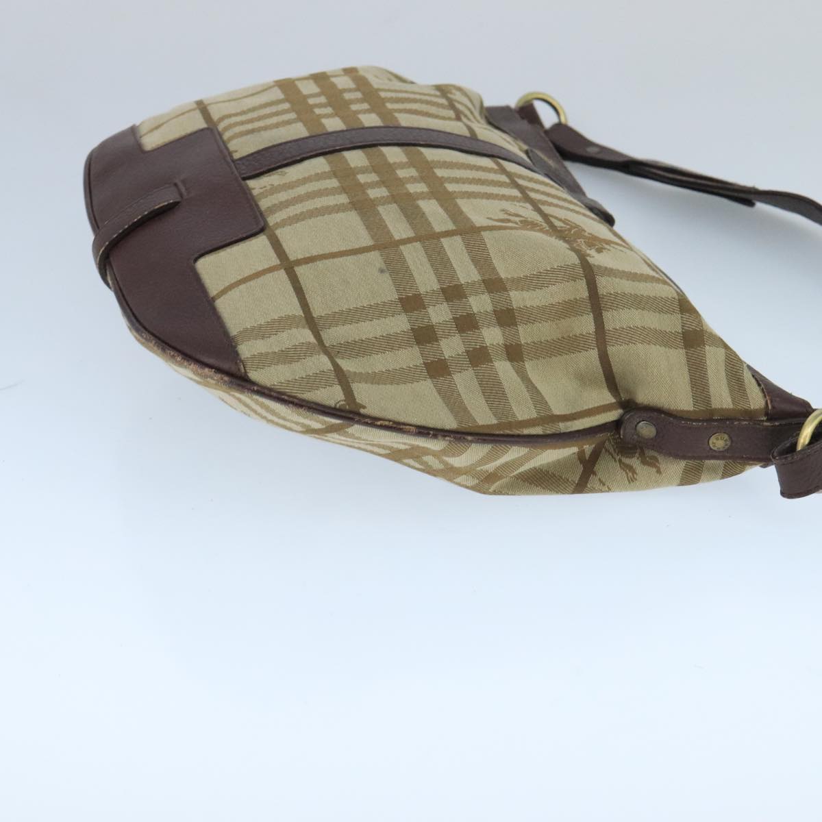 Burberry Nova Check Shoulder Bag Canvas Beige Shoulder Bag 105