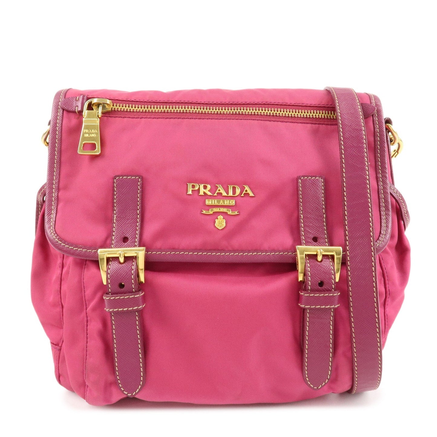 Shoulder Bag Messenger d Leather Nylon Saffiano