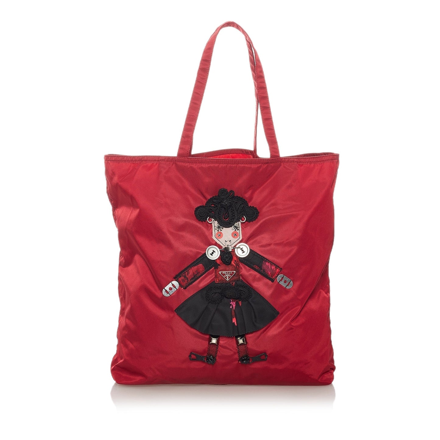 Prada Tessuto Robot Tote Bag Red