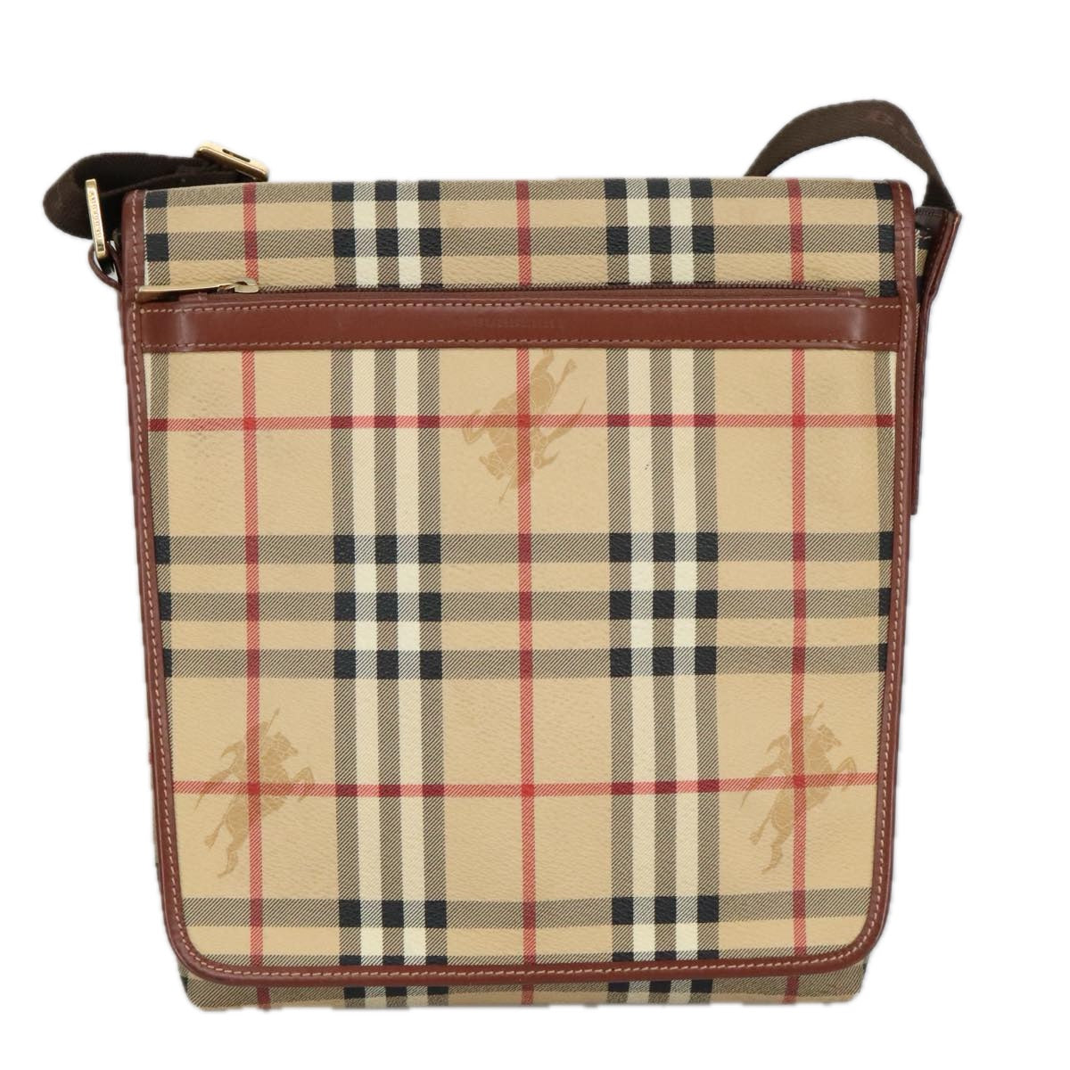 Burberry Nova Check Shoulder Bag Canvas Beige Shoulder Bag 96