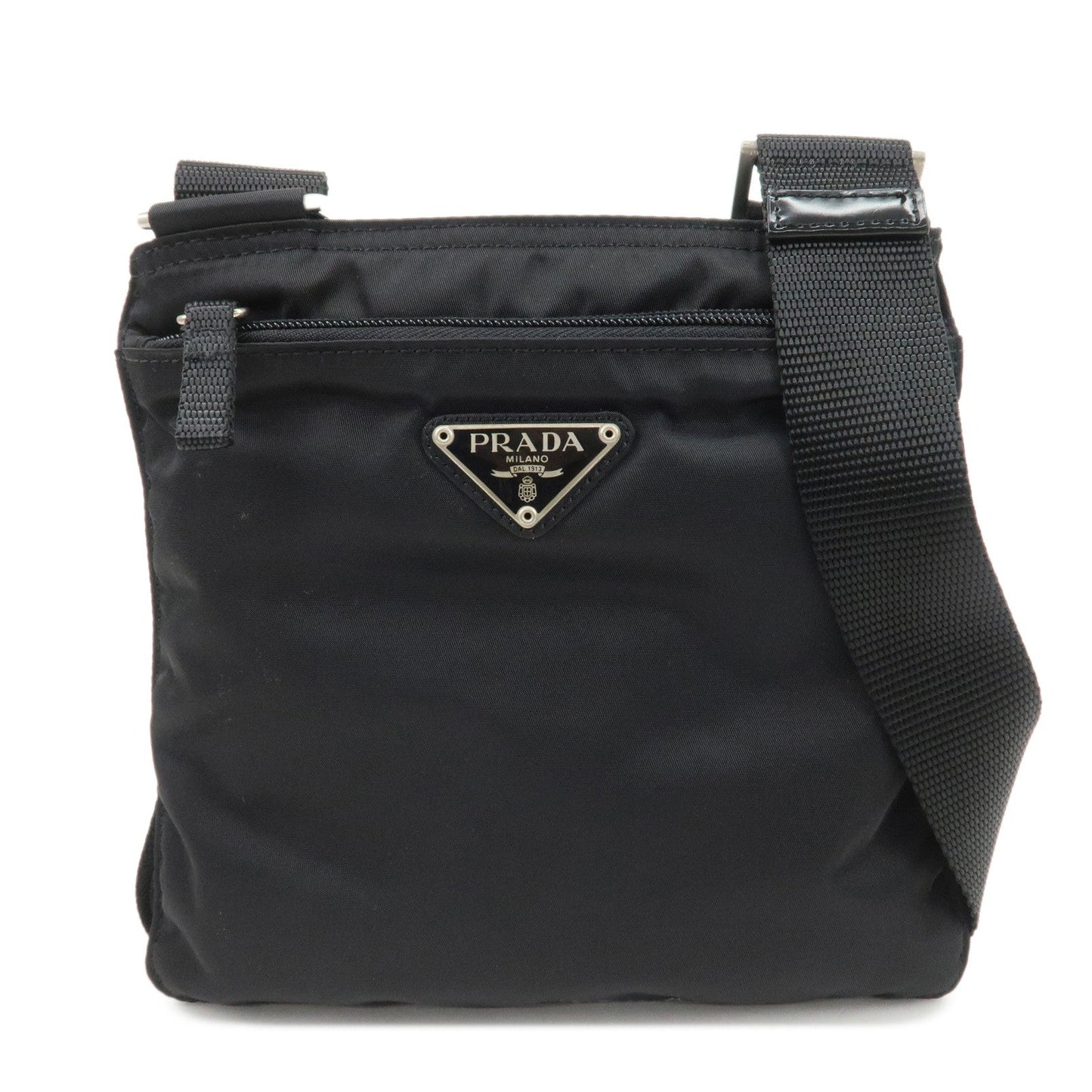 Crossbody Bag Triangle Shoulder Bag 4 Nylon Black Logo