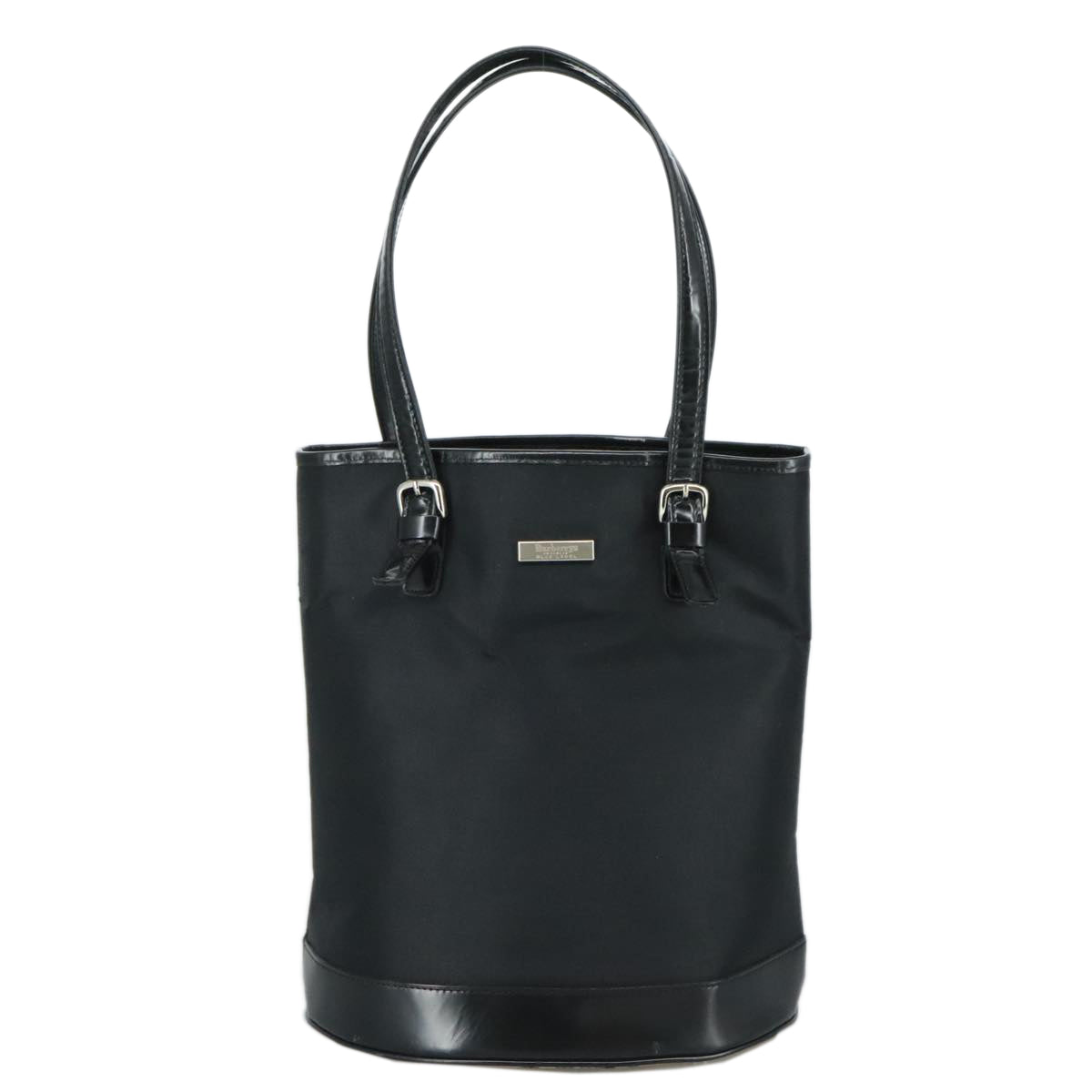 Burberry Nova Check Tote Bag Leather Black Tote Bag 2