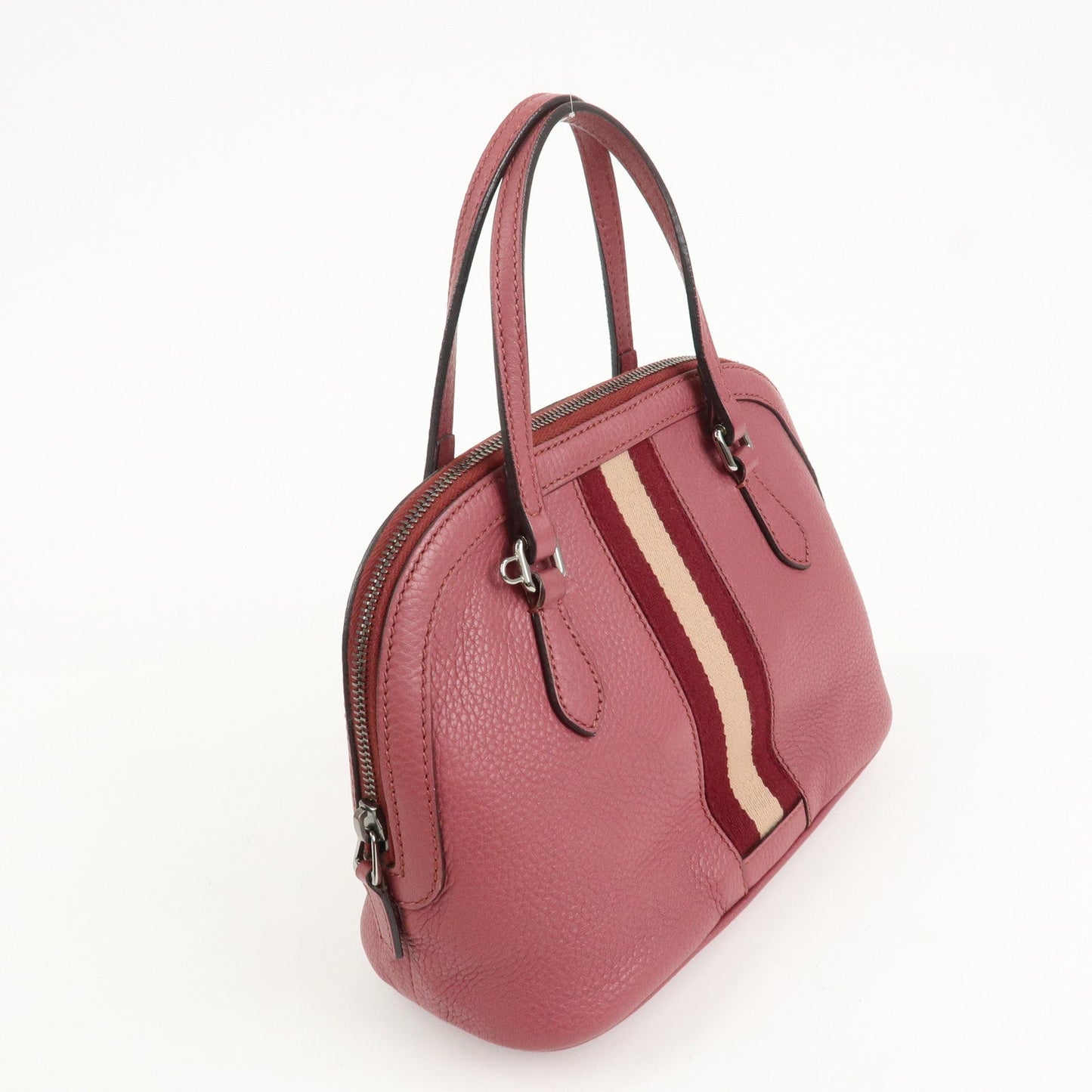 GUCCI Sherry Leather 2Way Bag Hand Bag Pink Beige 341504