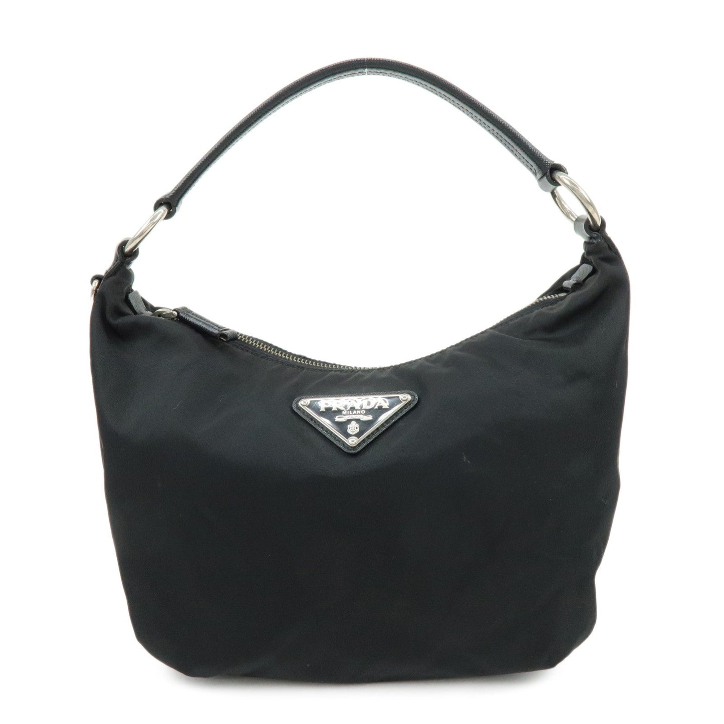 Shoulder Bag Triangle Leather Nylon Saffiano Nylon Saffiano Leather