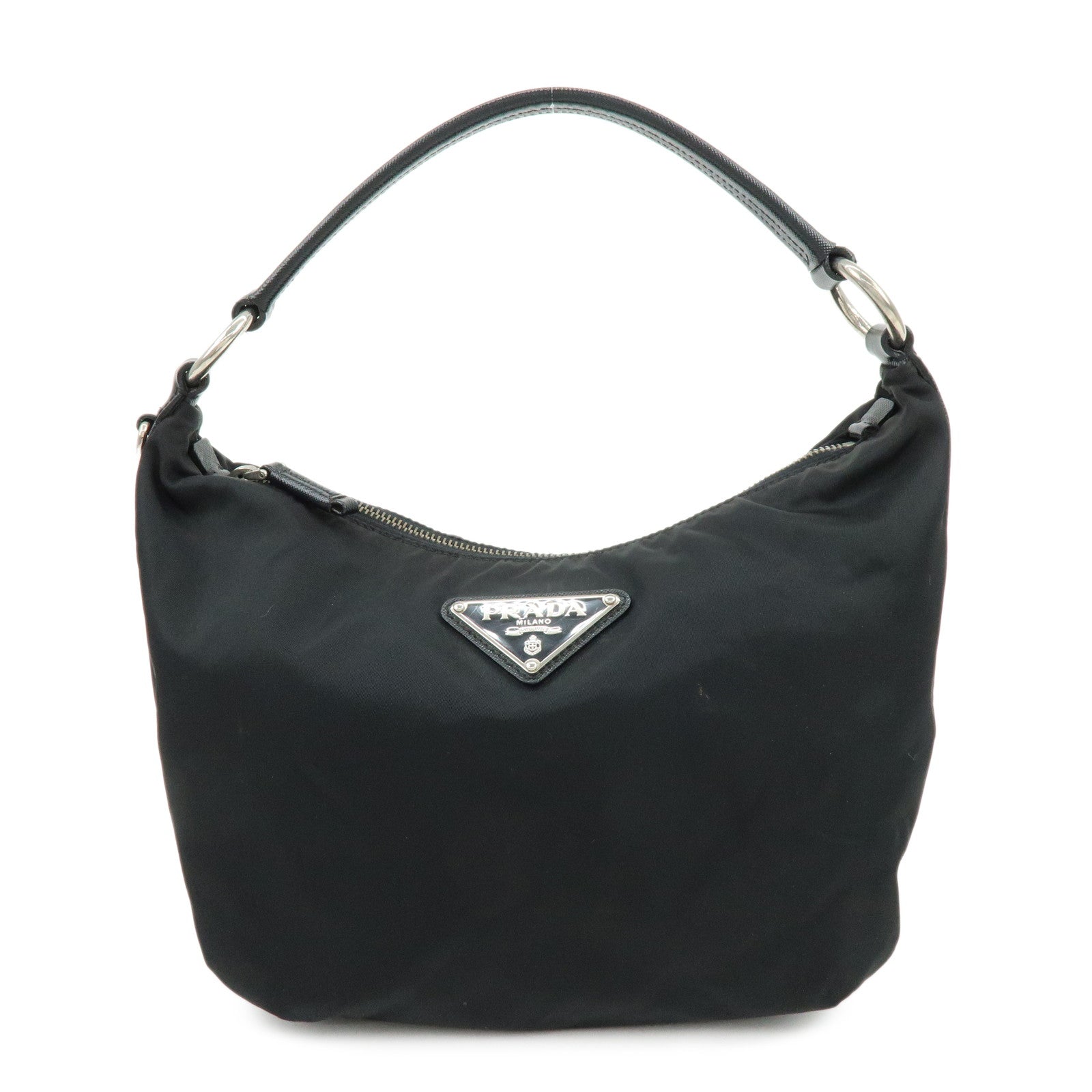 Shoulder Bag Triangle Leather Nylon Saffiano Nylon Saffiano Leather
