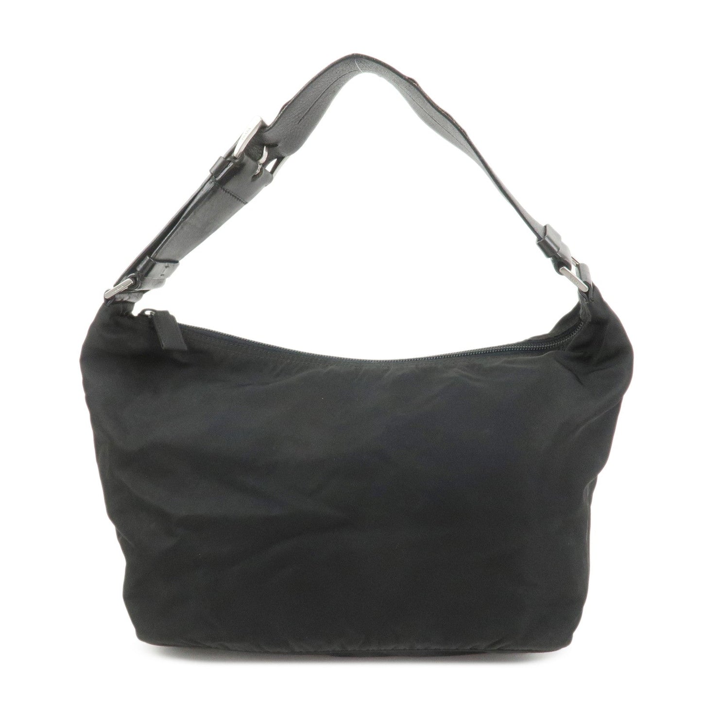 Shoulder Bag Triangle Hand Bag 2 Leather Nylon Black