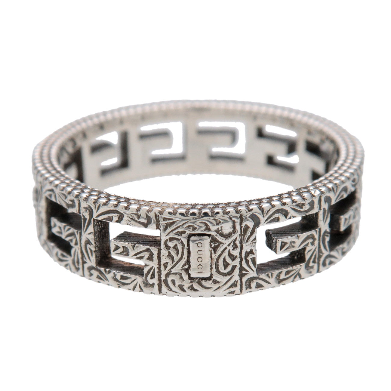GUCCI Square G Ring SV925 Silver #26 US11.25 EU65 HK25 576693