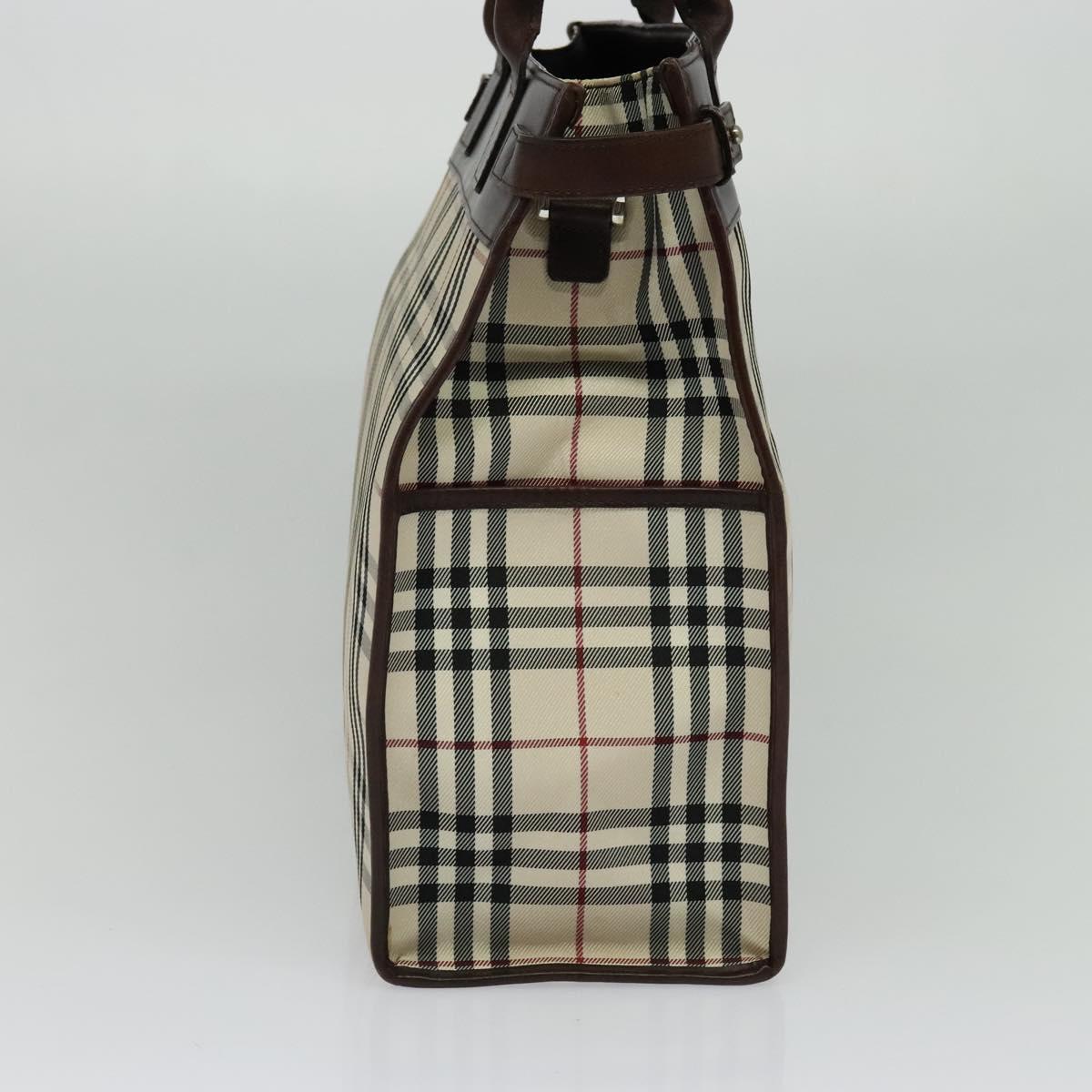 Burberry Nova Check Tote Bag Canvas Beige Tote Bag 26