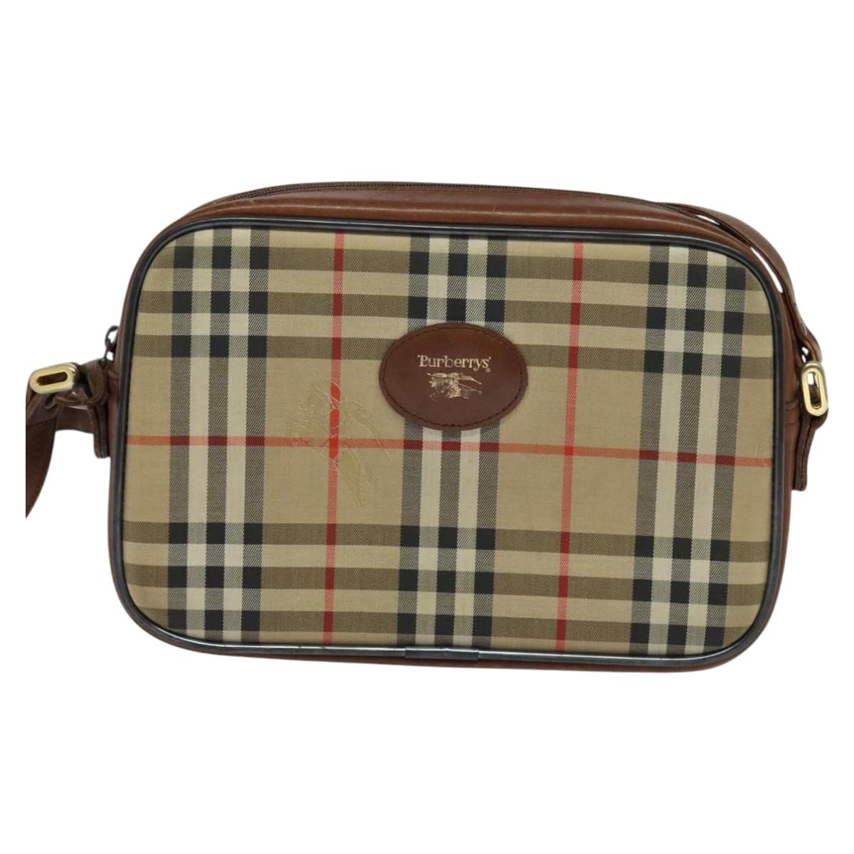 Burberry Nova Check Shoulder Bag Canvas Beige Shoulder Bag 14