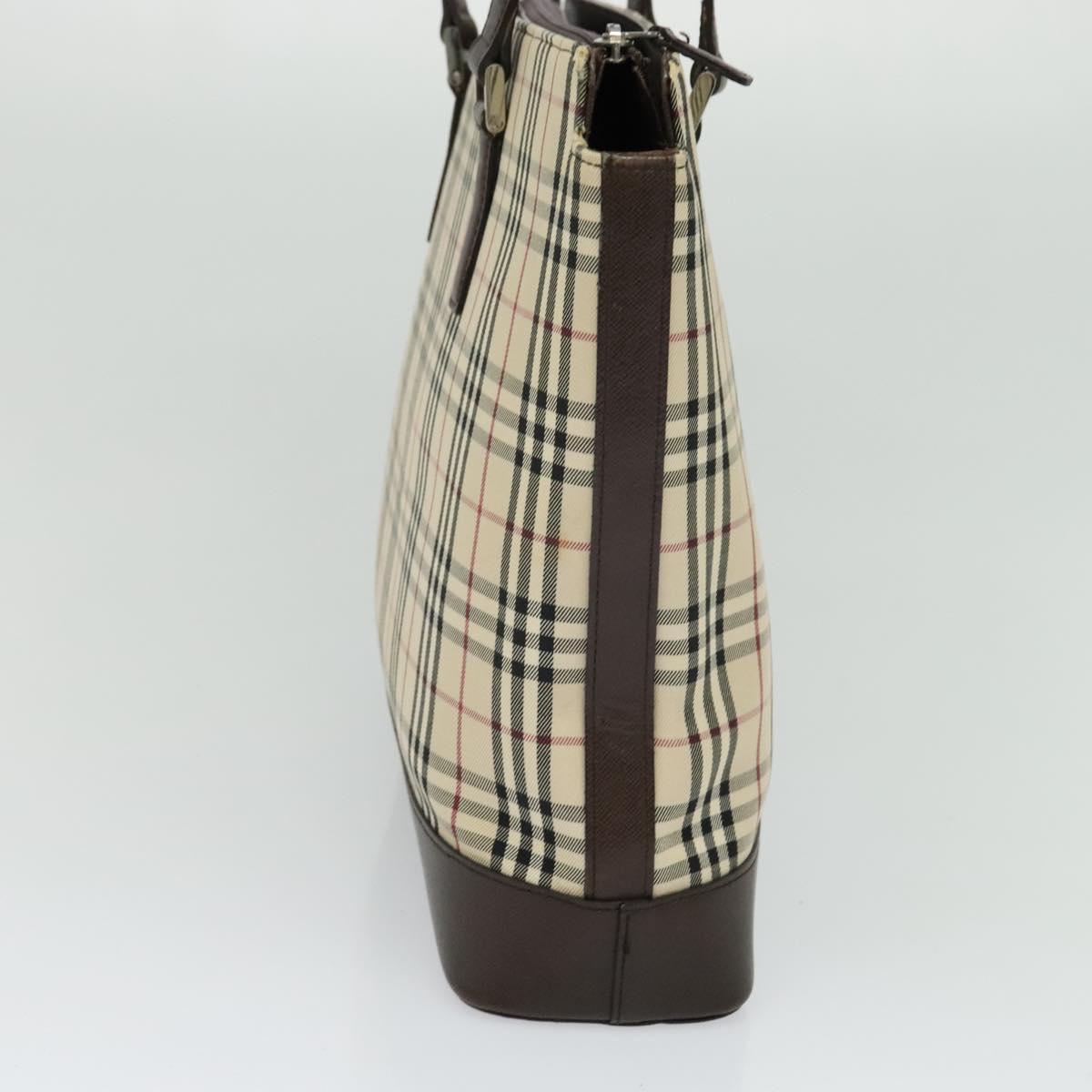 Burberry Nova Check Tote Bag Canvas Beige Tote Bag 102