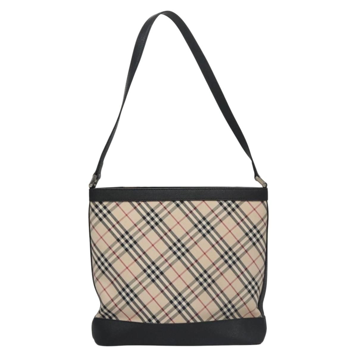Burberry Nova Check Shoulder Bag Canvas Beige Shoulder Bag 168