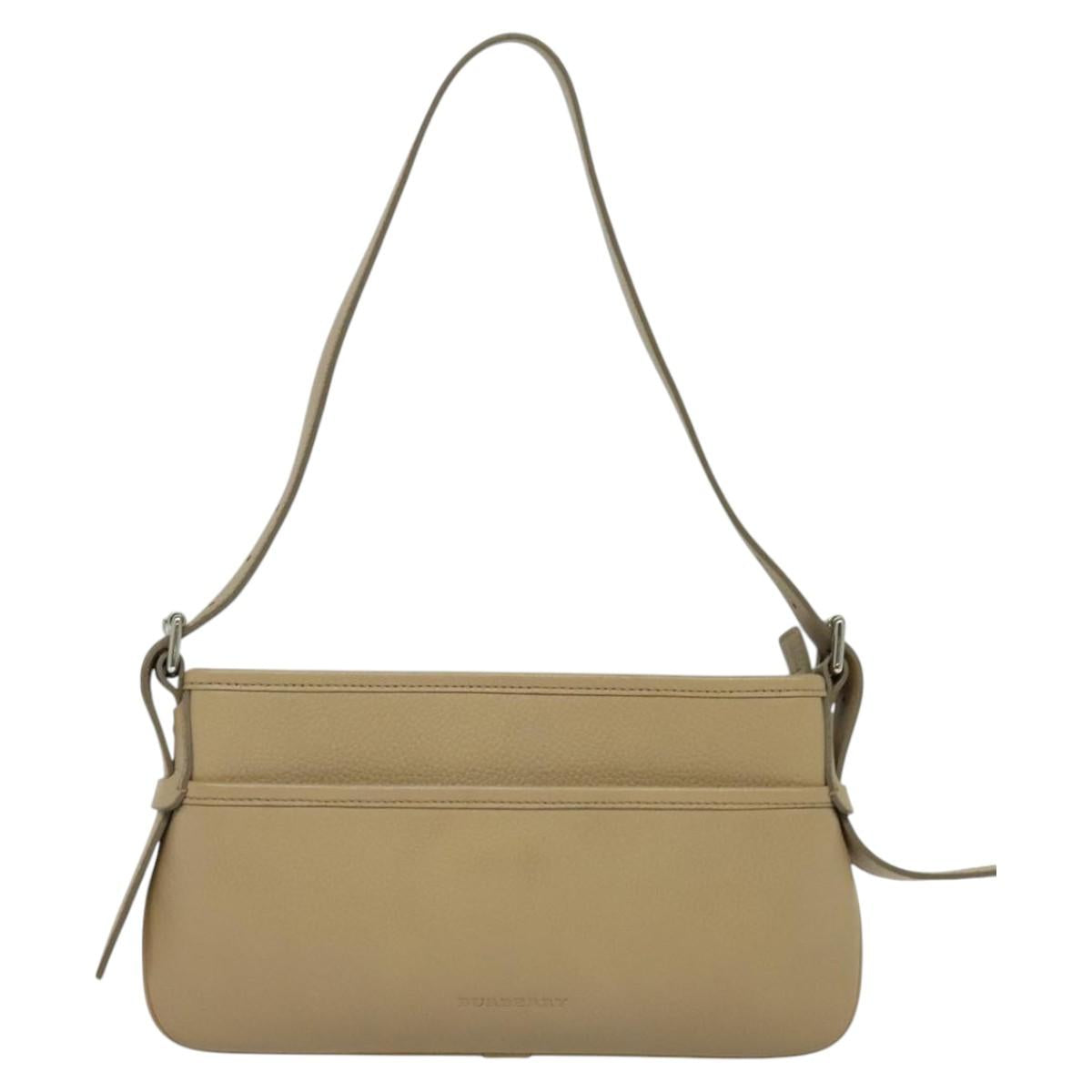 Burberry Shoulder Bag Leather Beige