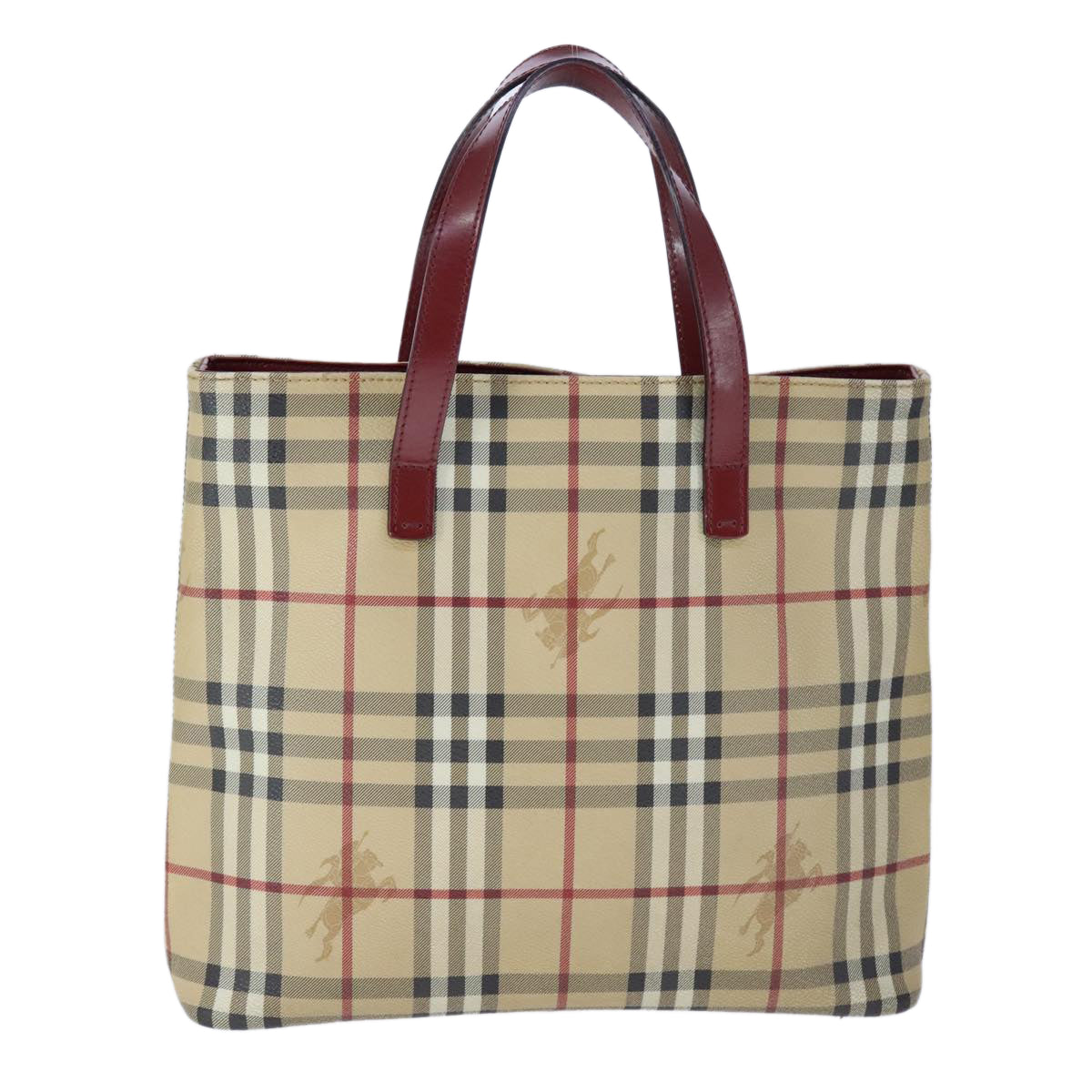 Burberry Nova Check Tote Bag Canvas Beige Tote Bag 20