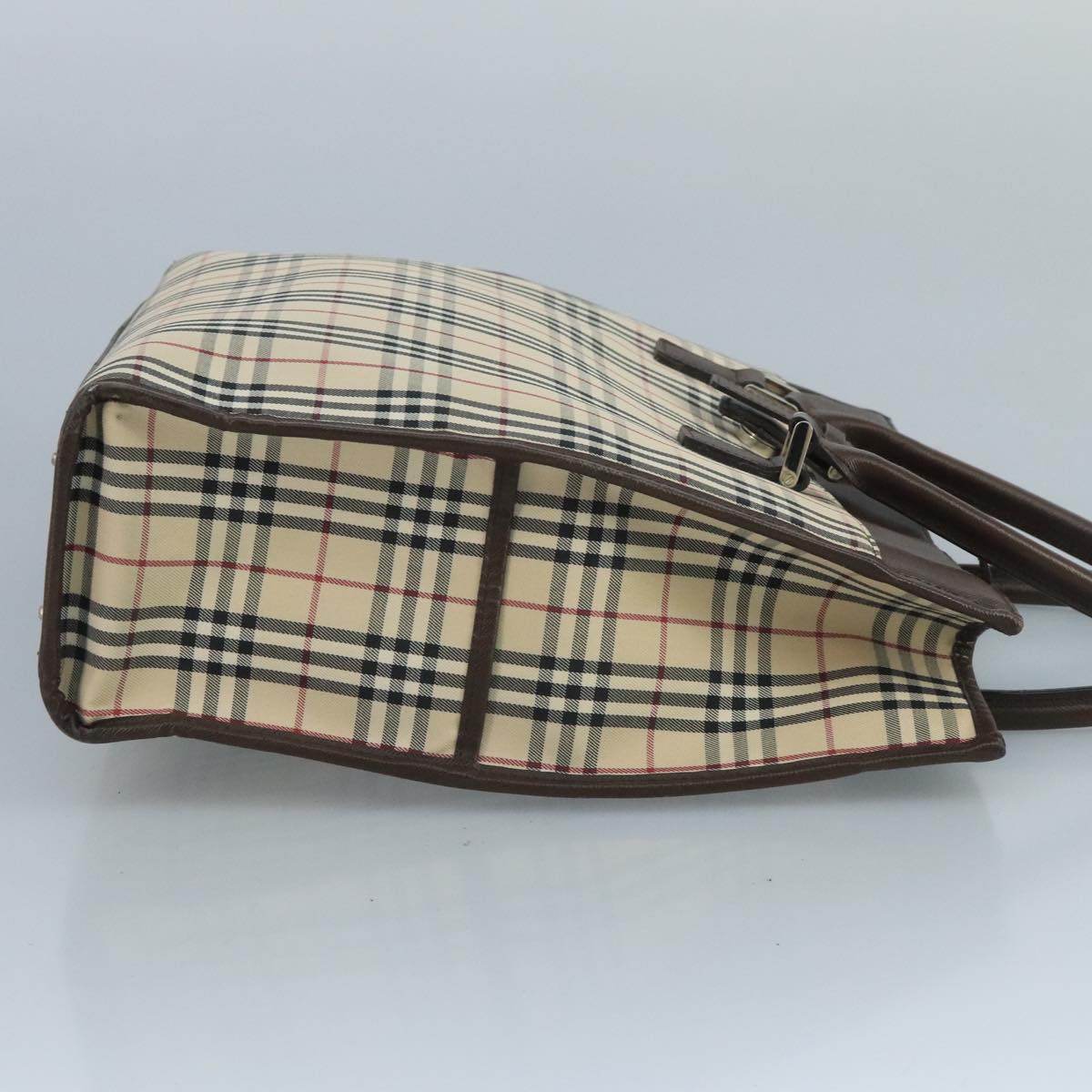 Burberry Nova Check Tote Bag Canvas Beige Tote Bag 96