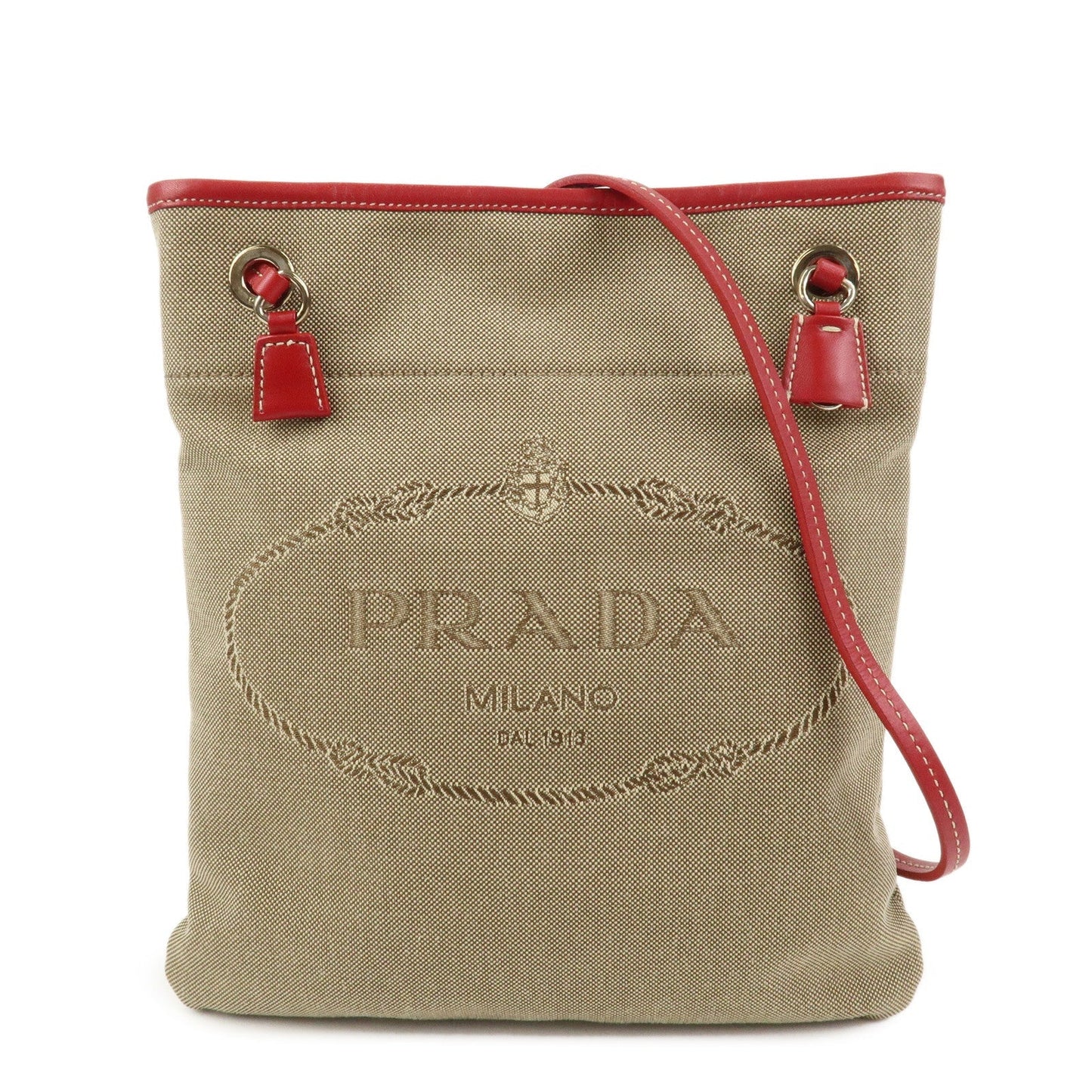Crossbody Bag Shoulder Bag Leather Canvas Beige