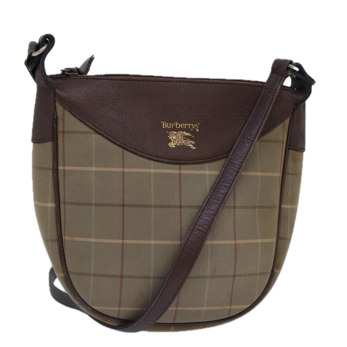 Burberry Nova Check Shoulder Bag Canvas Brown Shoulder Bag 10