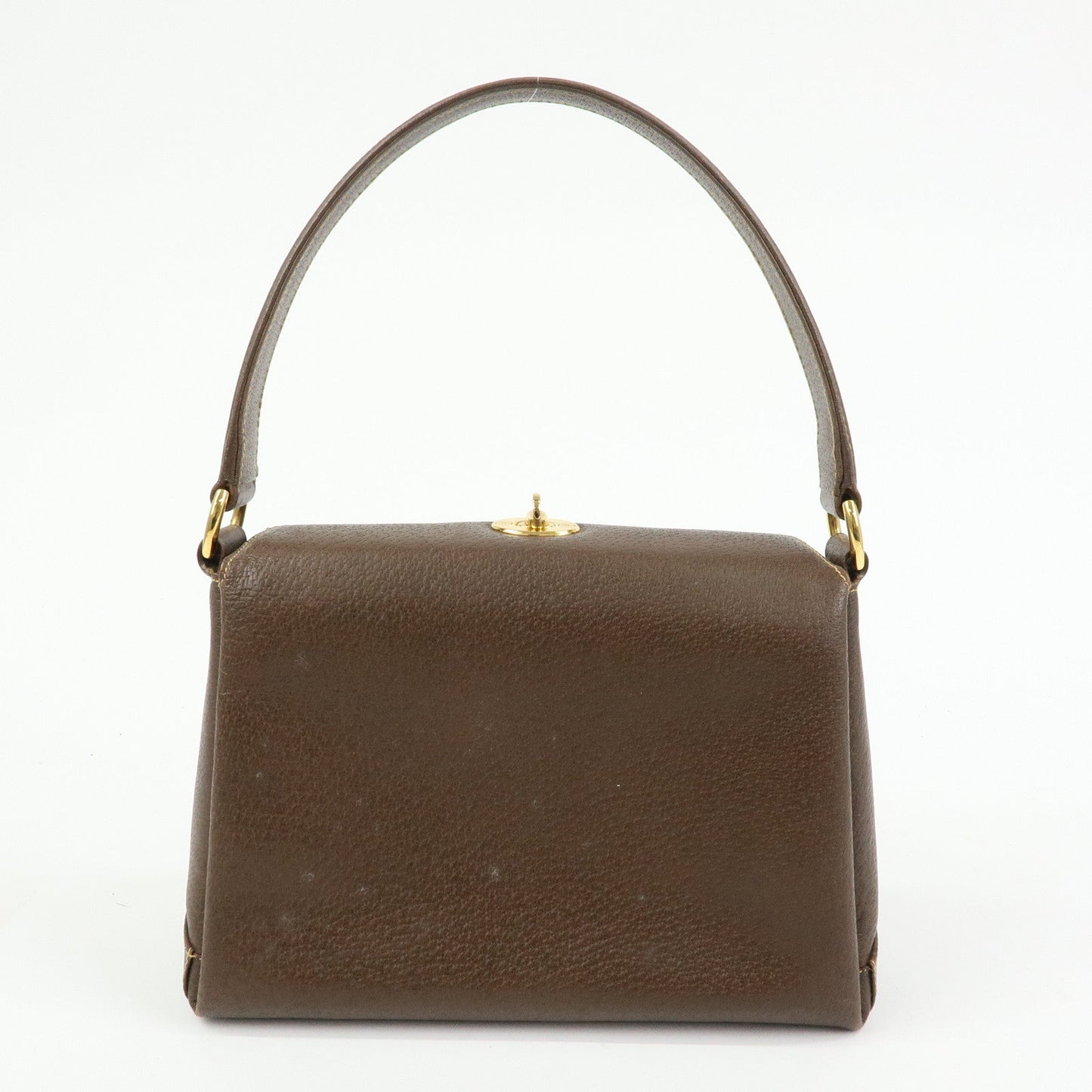 GUCCI Old Gucci Leather Hand Bag Brown 000?406?0025