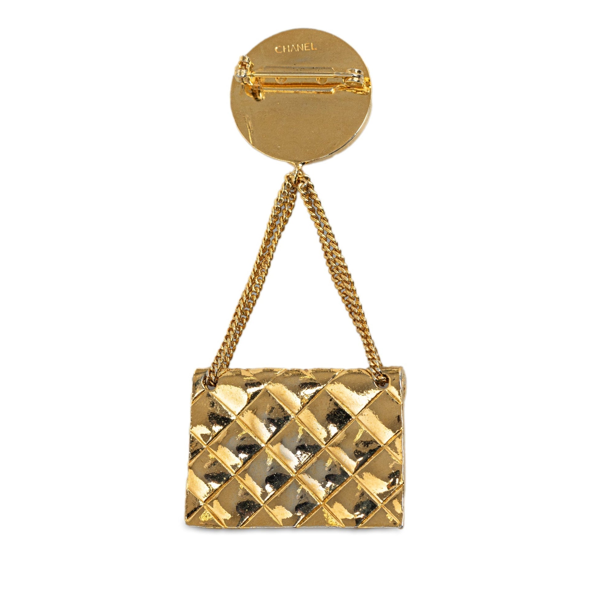 CHANEL CC Quilted Flap Bag Brooch