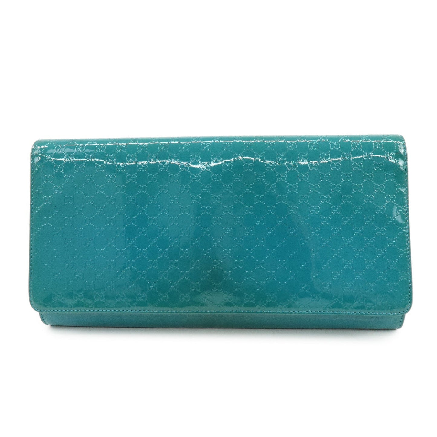 GUCCI Microguccissima Leather Hand Bag Clutch Bag Blue 339249