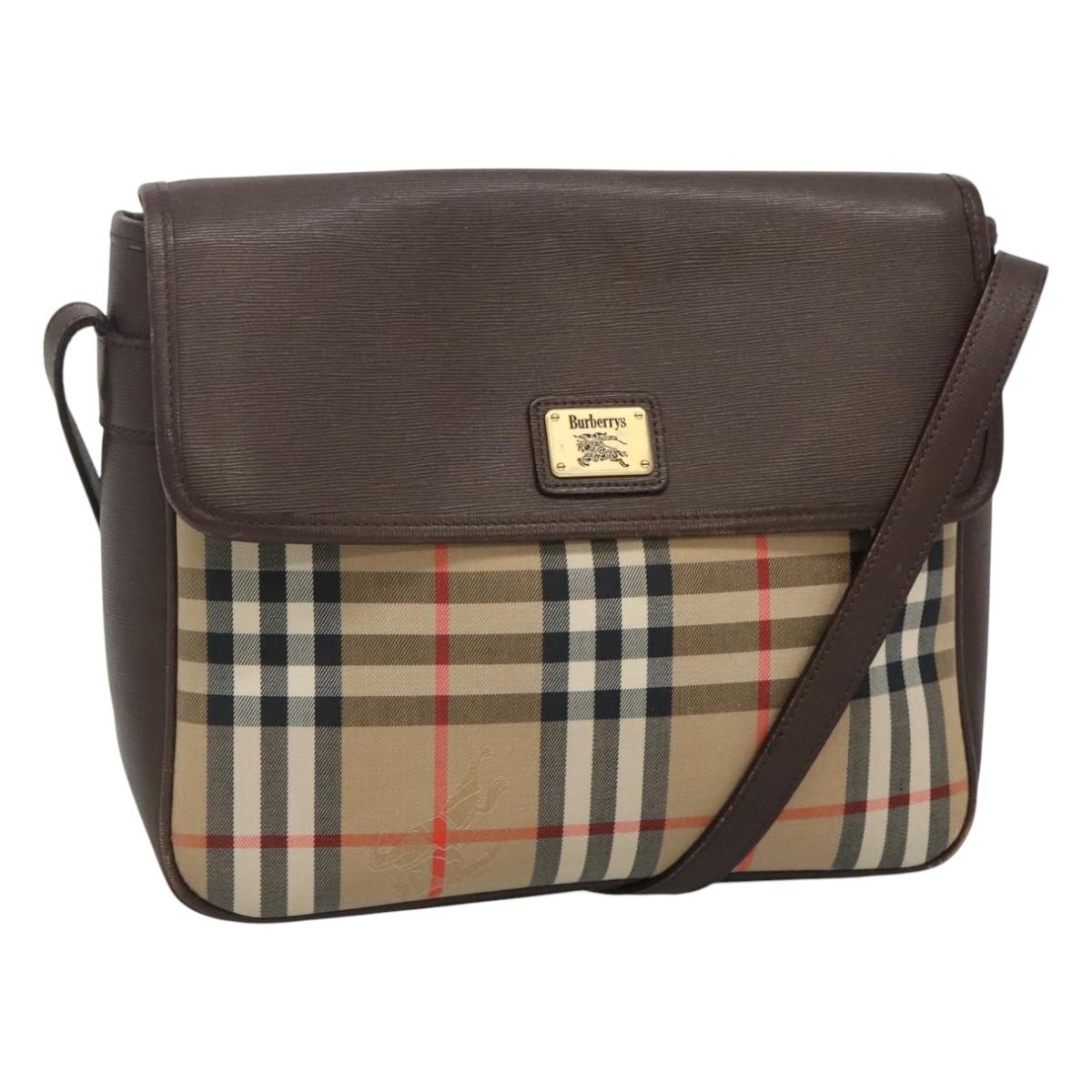 Burberry Nova Check Shoulder Bag Canvas Beige Shoulder Bag 43