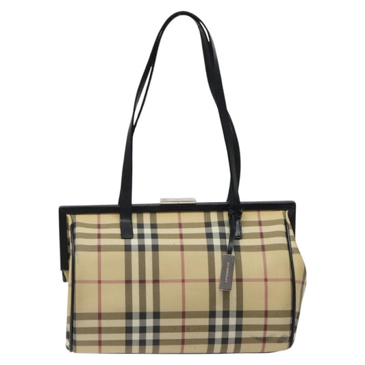 Burberry Nova Check Shoulder Bag Canvas Beige Shoulder Bag 119