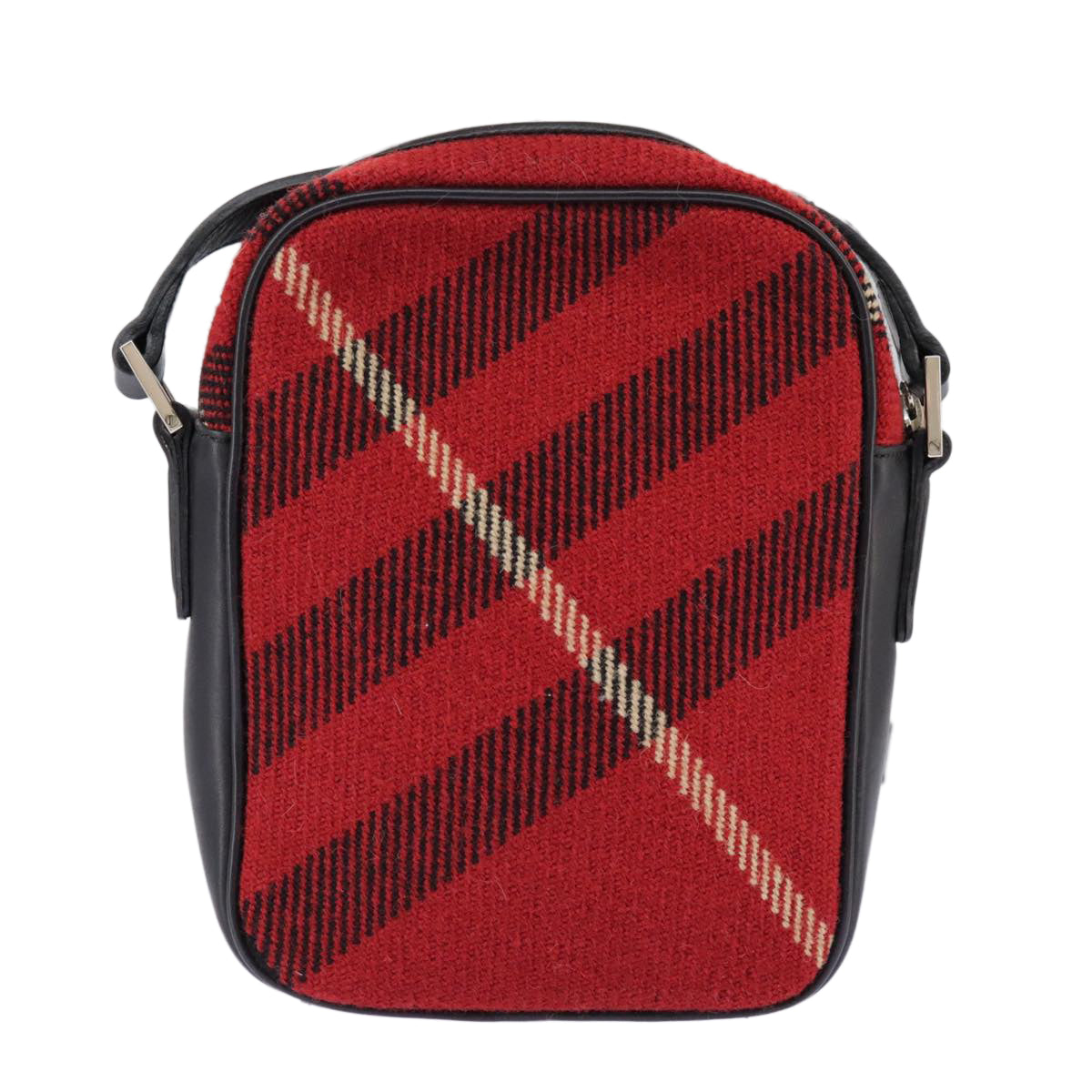 Burberry Wool Shoulder Bag Red