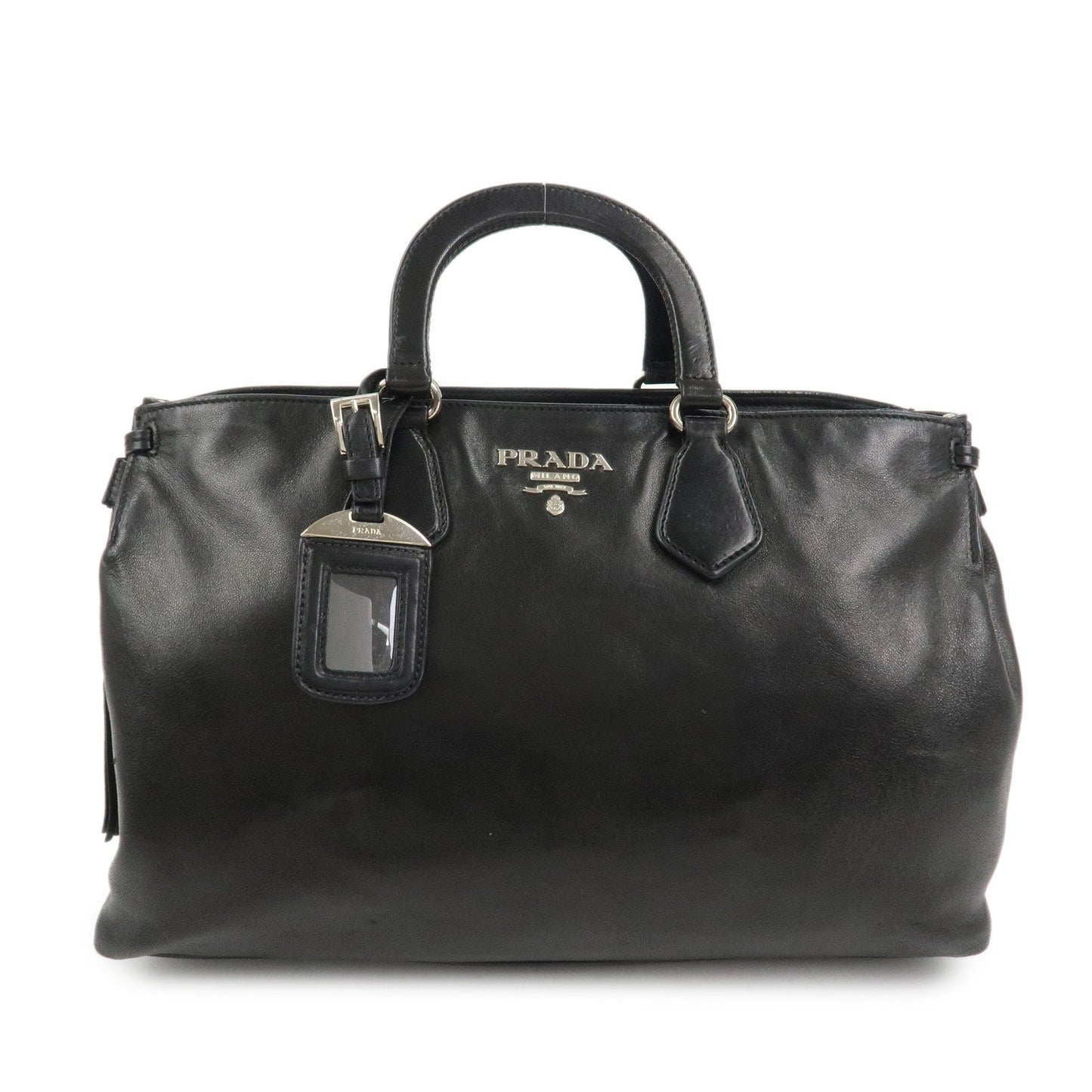 Shoulder Bag Nappa 2Way Bag Hand Bag Leather Black Logo