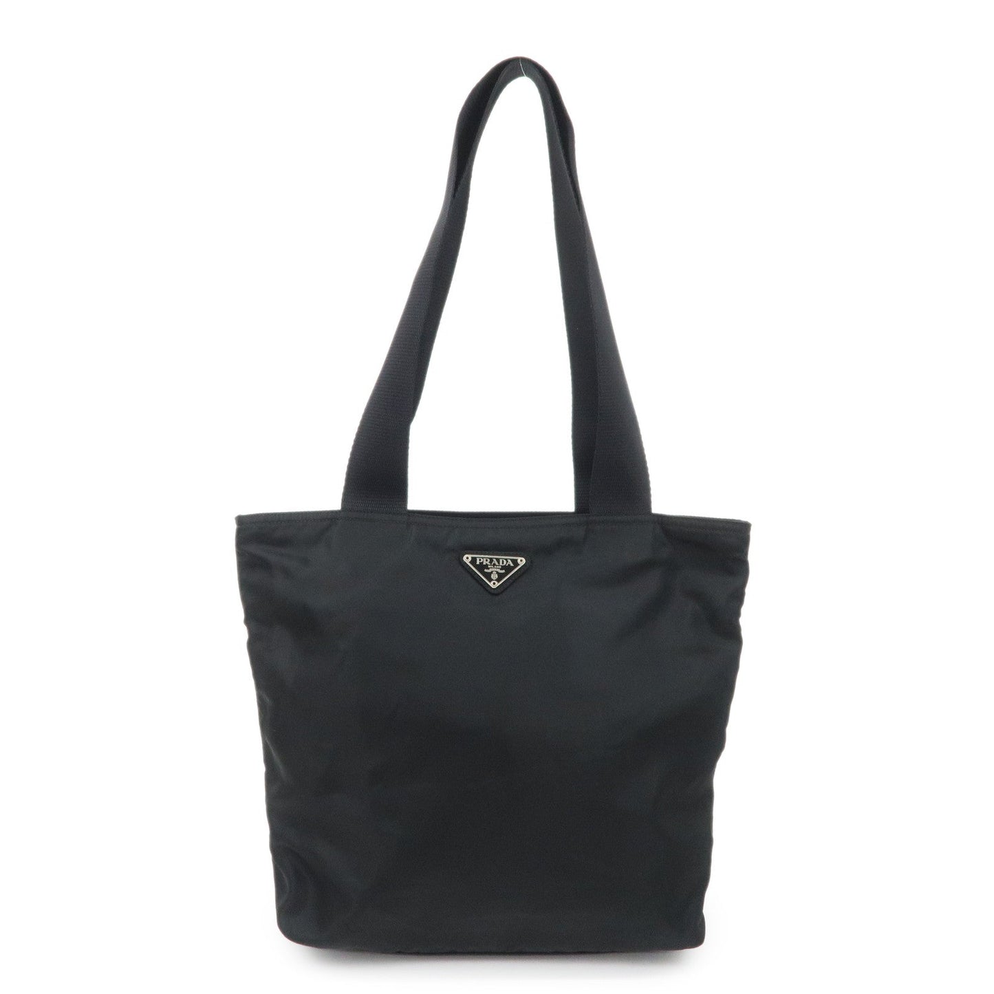 Tote Bag Triangle Shoulder Bag Hand Bag Nylon Black Logo